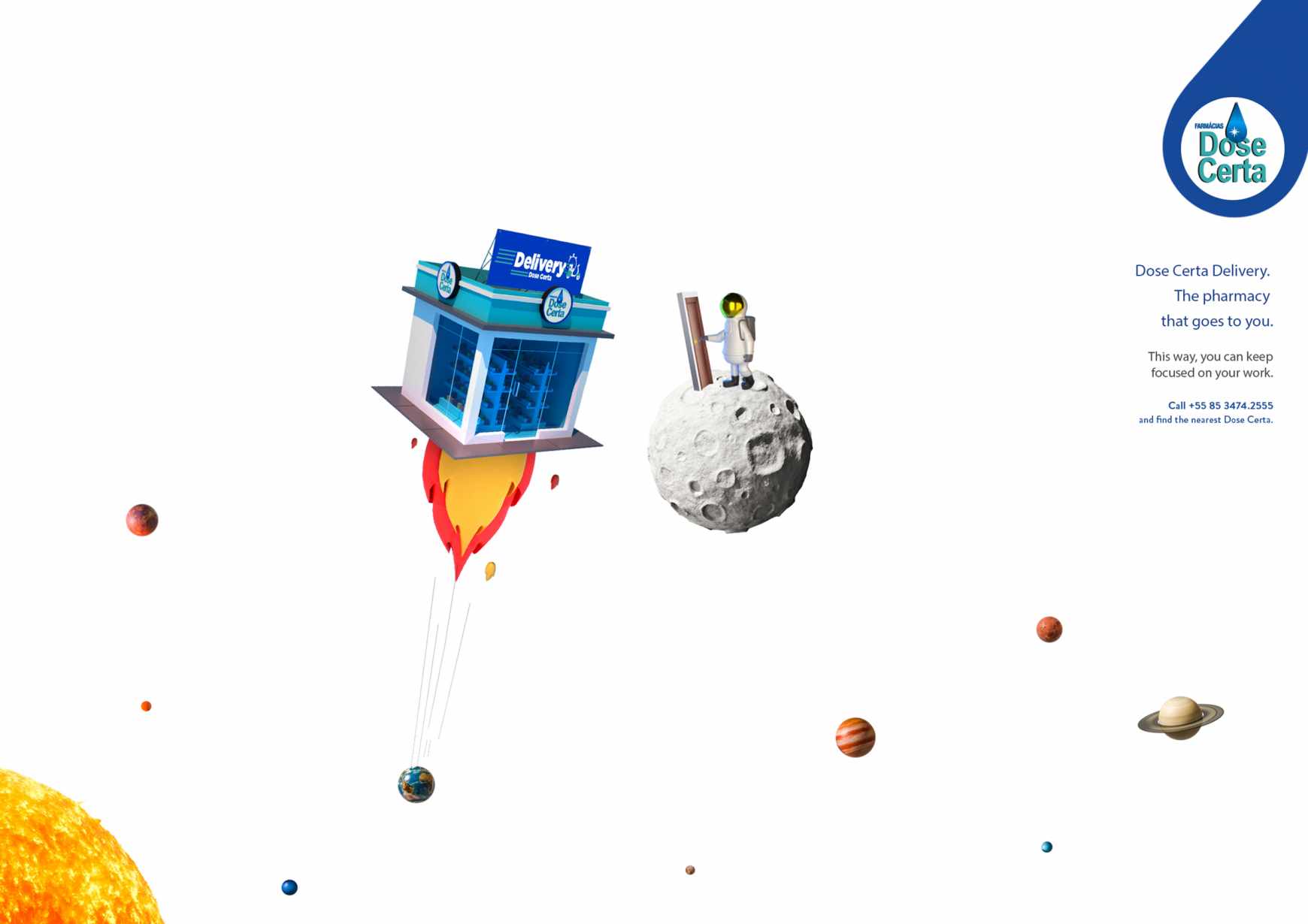 Dose Certa Print Ad - Delivery - Space