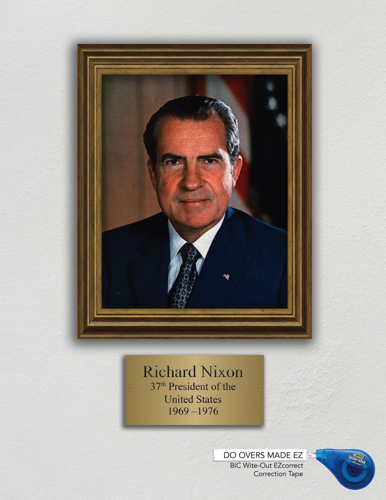 BIC Print Ad - Do Overs Made EZ, Richard Nixon