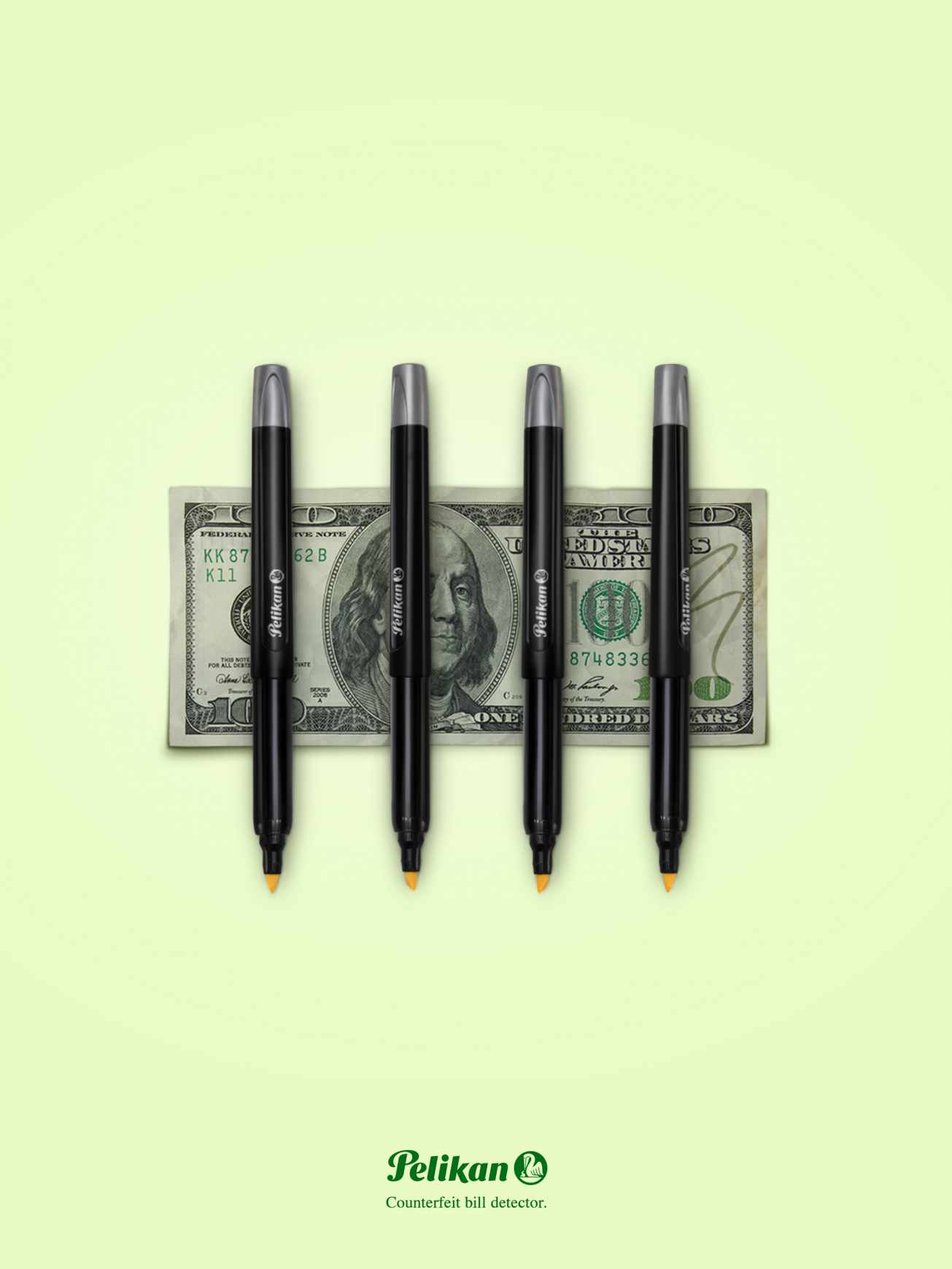 Pelikan Print Ad - Bills detector - Dollar