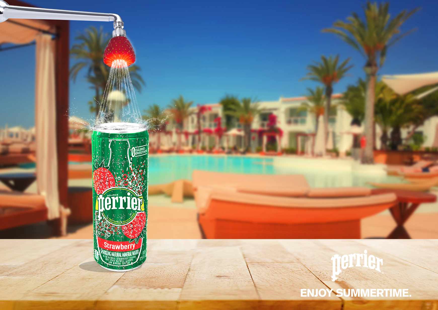 Perrier Print Ad - Enjoy Summertime - Strawberry