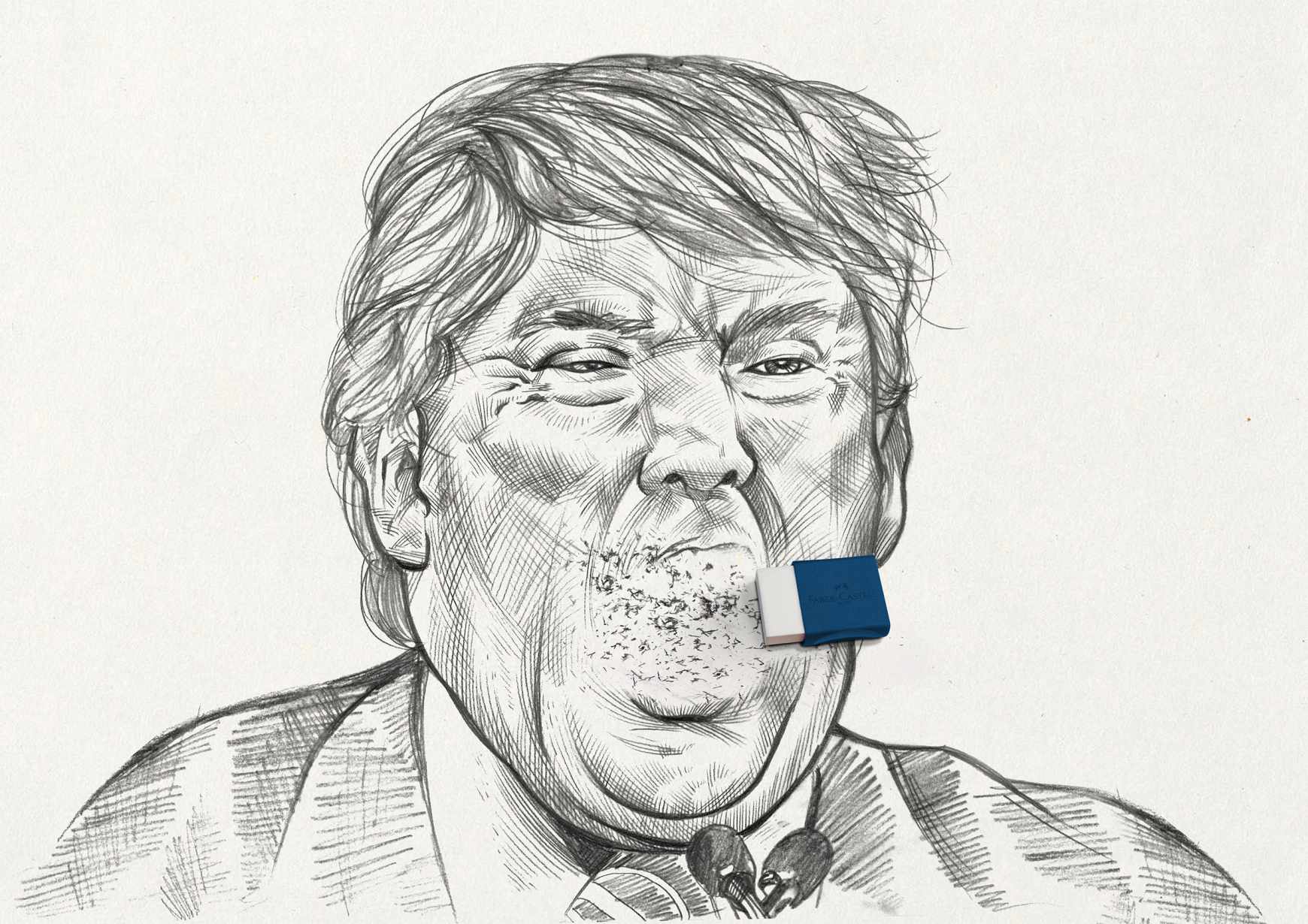 Faber Castell Print Ad - Erasing Mistakes - Trump