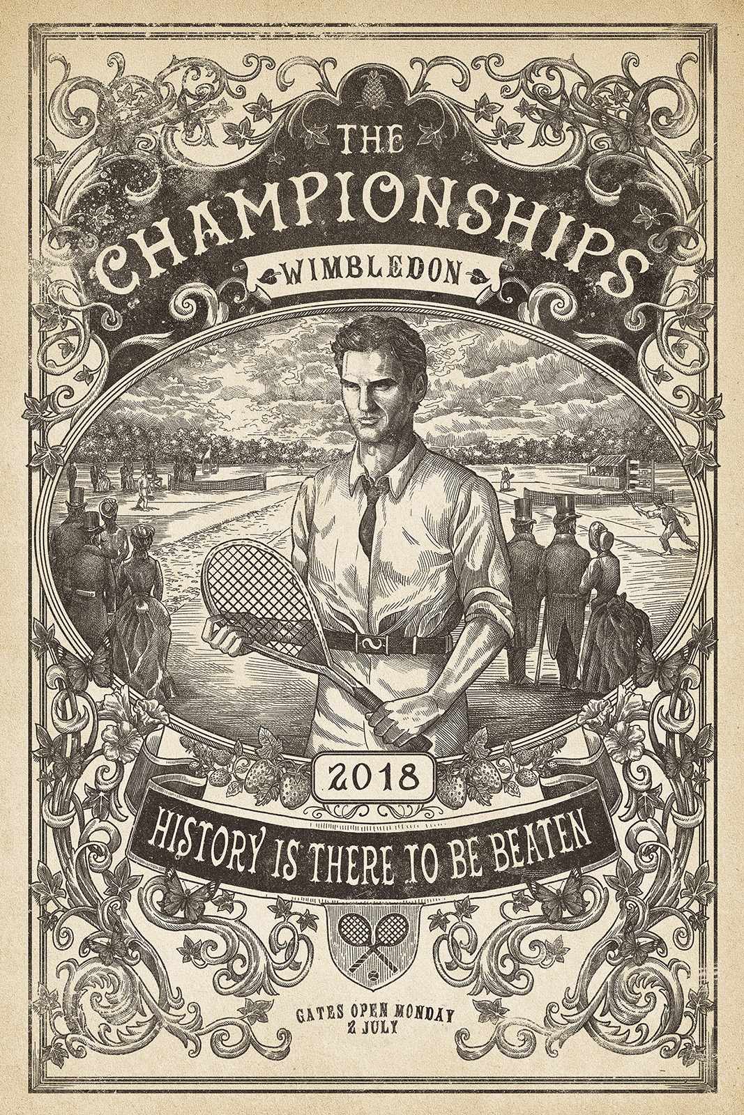 Wimbledon Outdoor Ad - History is There to be Beaten, 1
