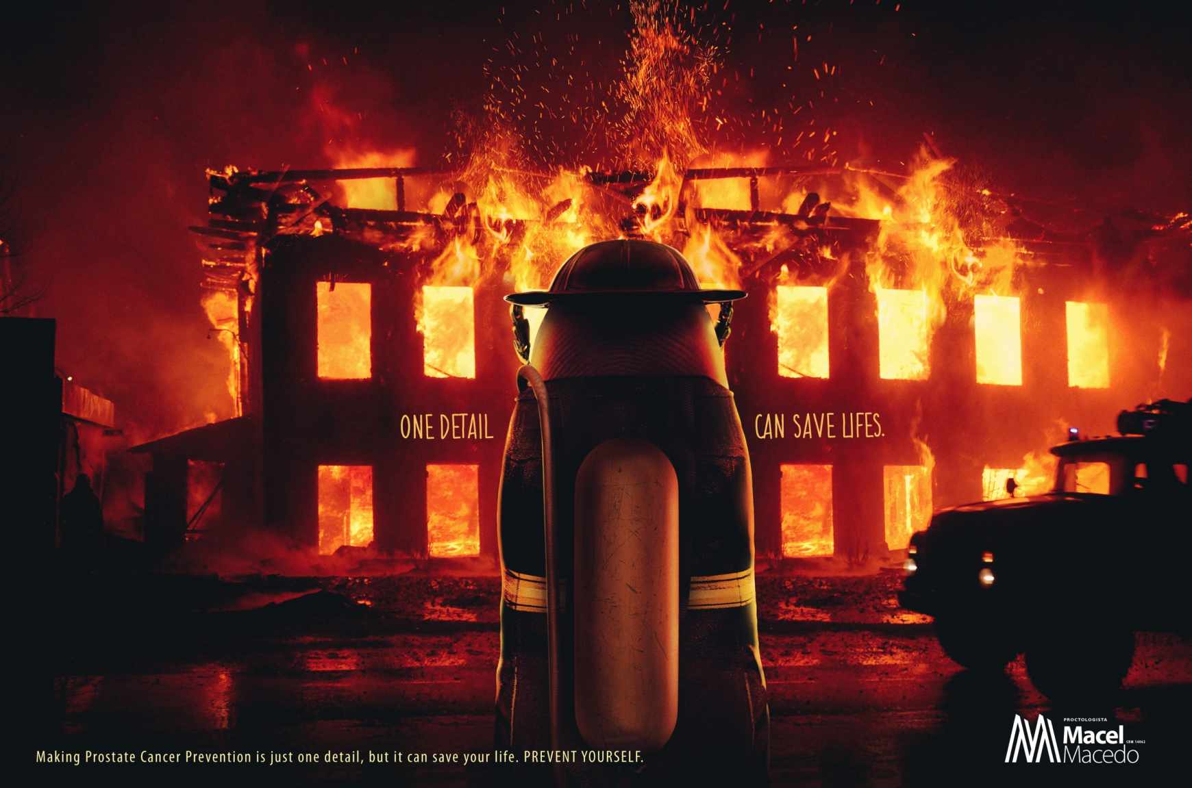 Doctor Macel Macedo Print Ad - Fireman