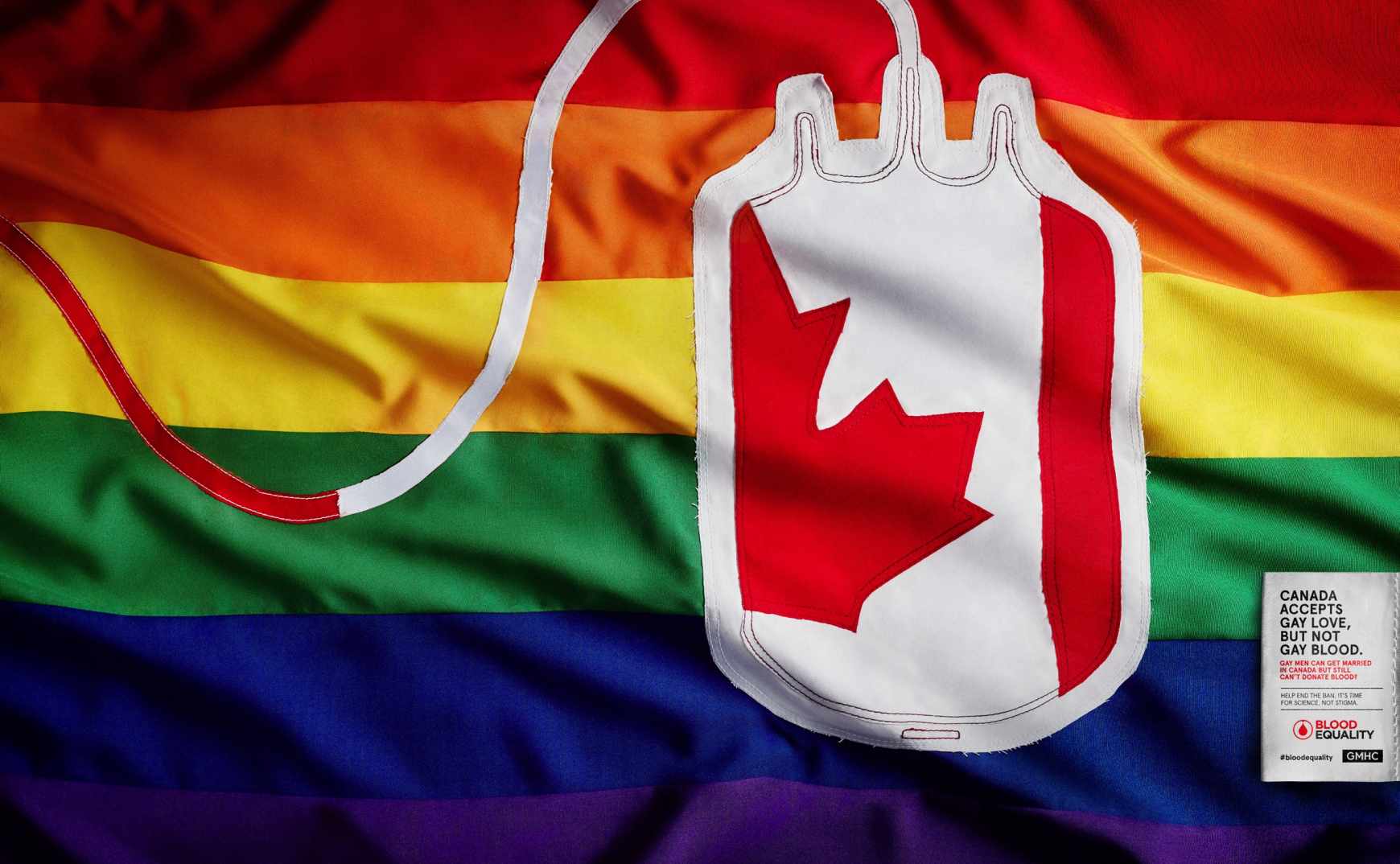 Gay Men’s Health Crisis Print Ad - Blood Flags - Canada