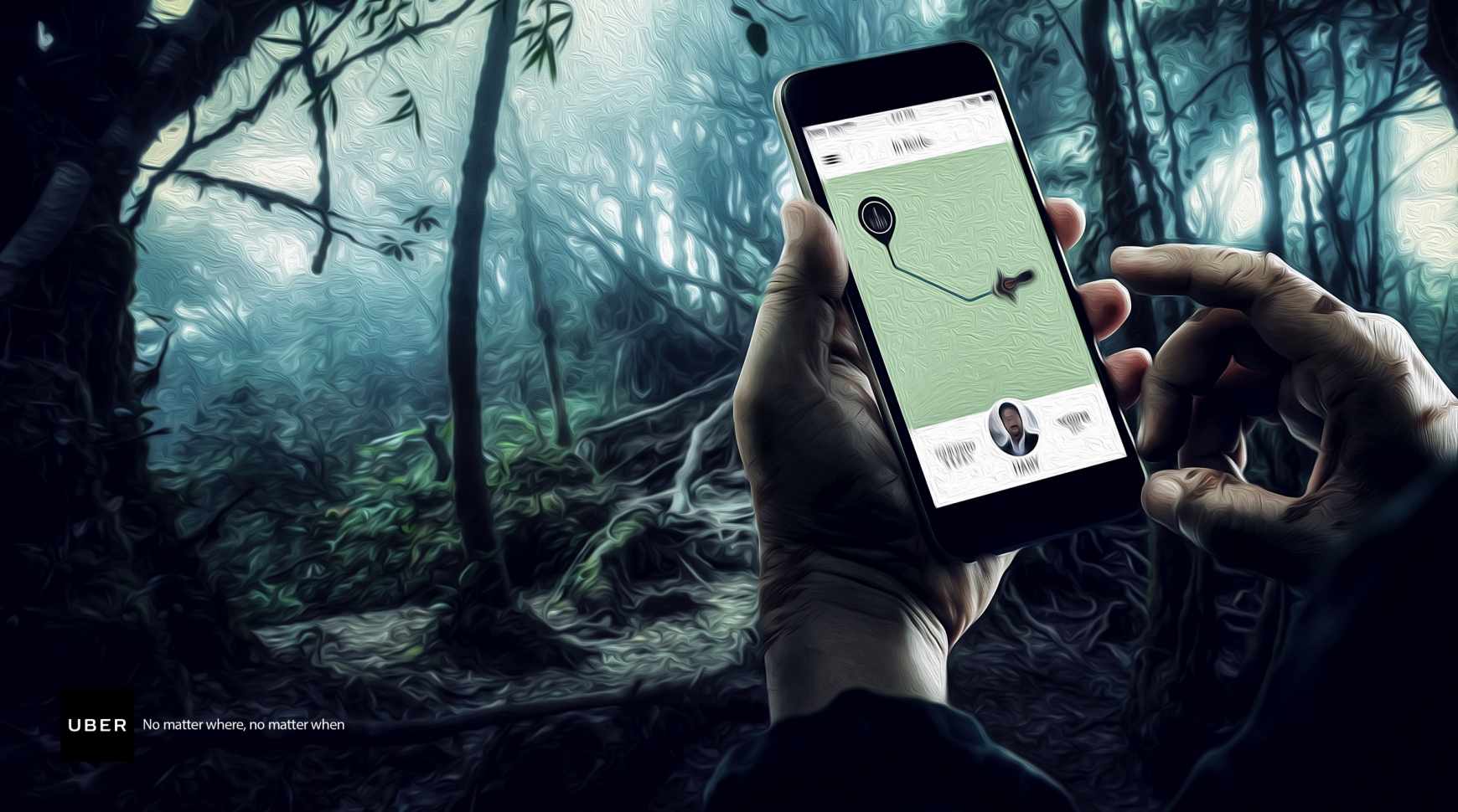 Uber Print Ad - Forest