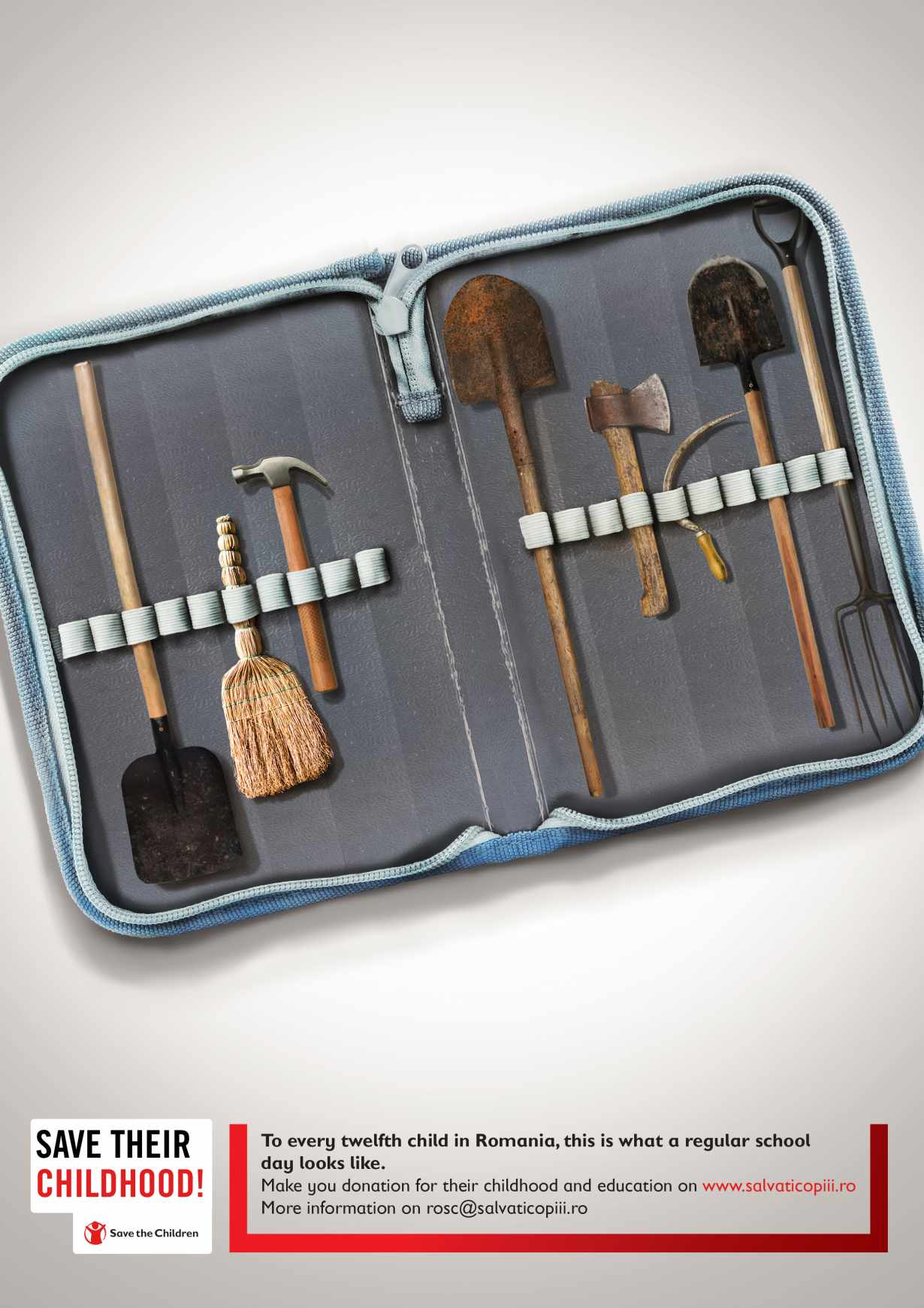 Save the Children Print Ad - Pencil Toolbox