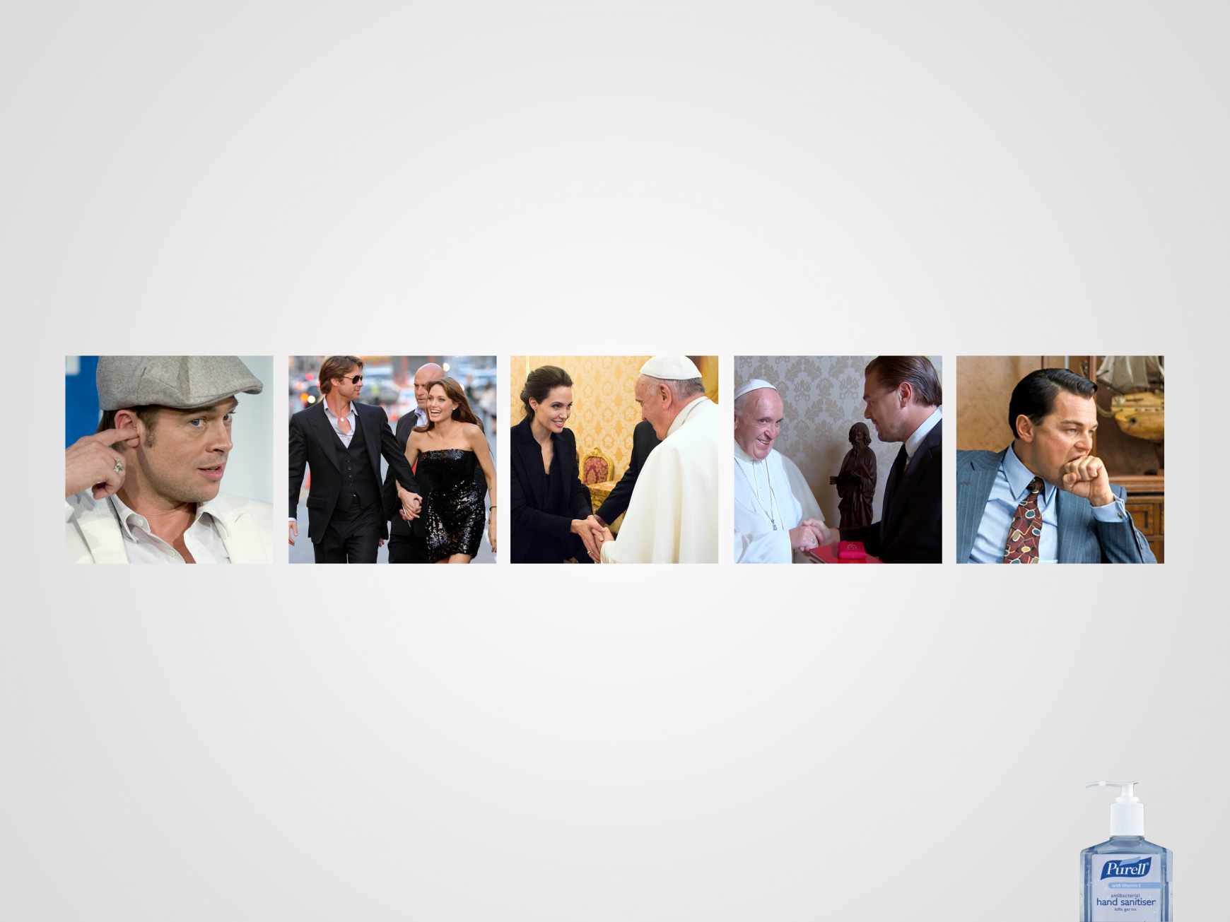 Purell Print Ad - Dirty hands: From Brad to DiCaprio