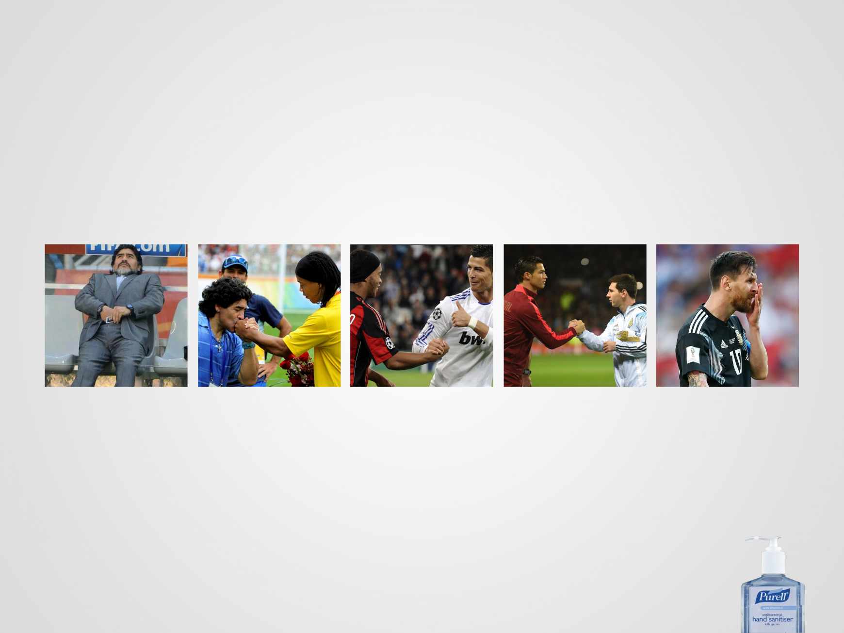 Purell Print Ad - Dirty hands: From Maradona to Messi