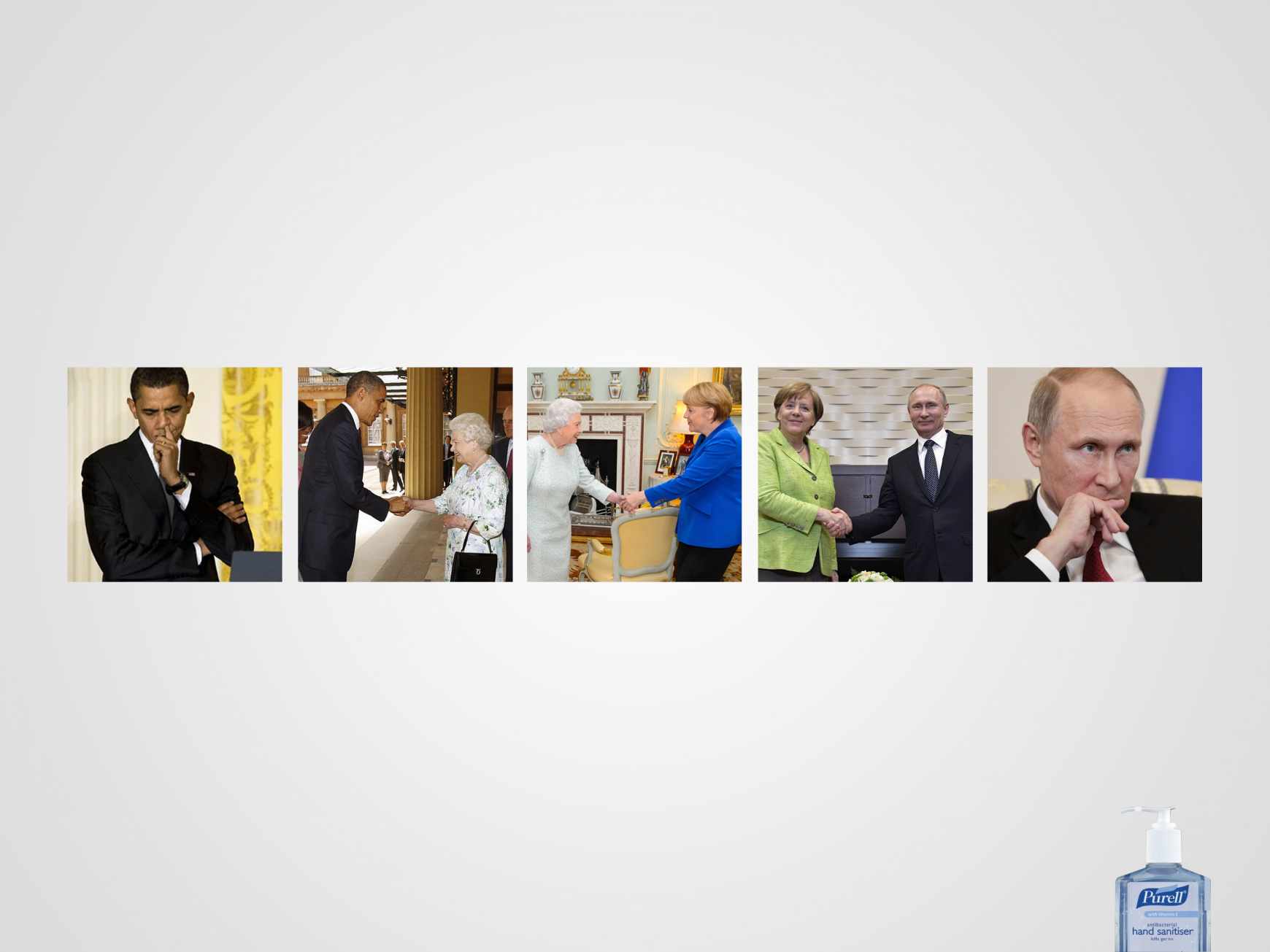 Purell Print Ad - Dirty hands: From Obama to Putin 