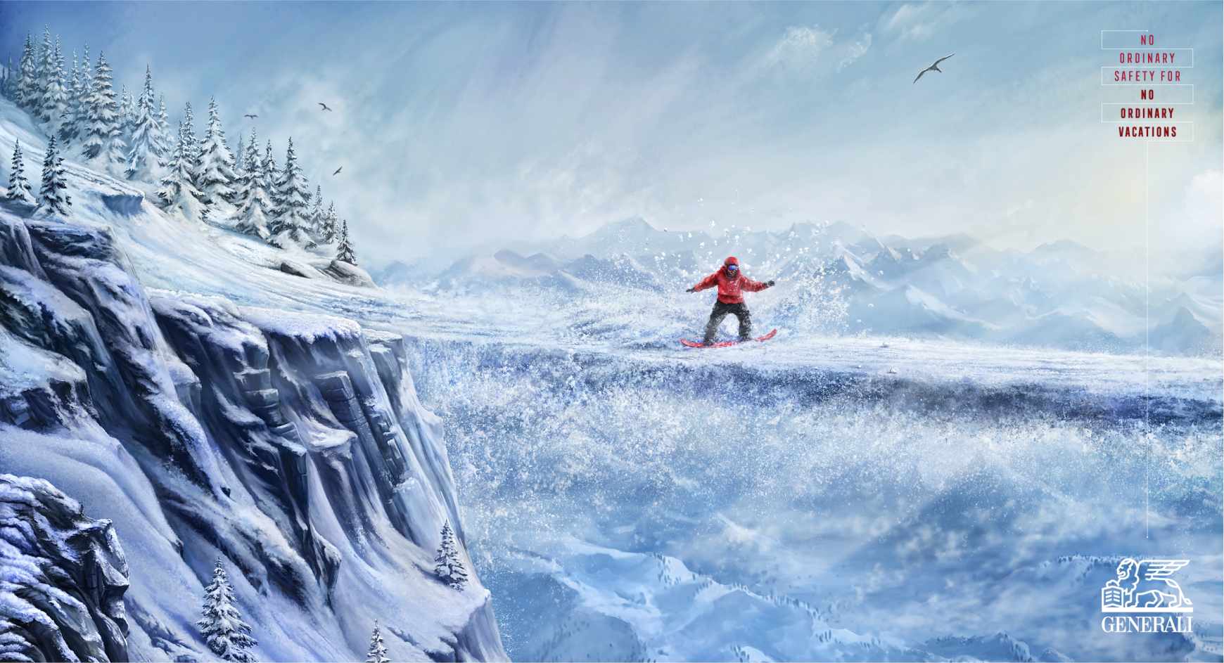 Generali Print Ad - No Ordinary - Snowboard