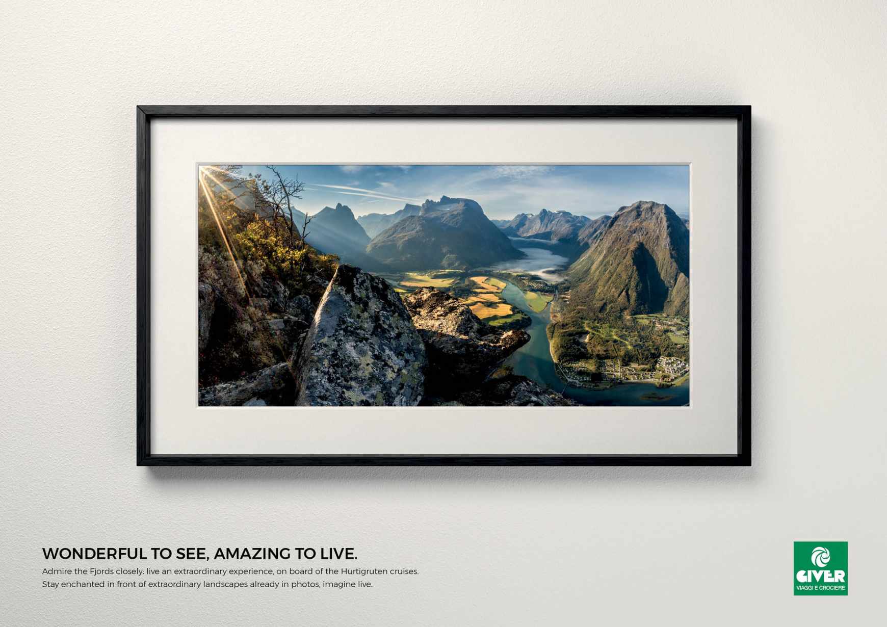Giver Viaggi Print Ad - Travel Masterpiece, Fjord