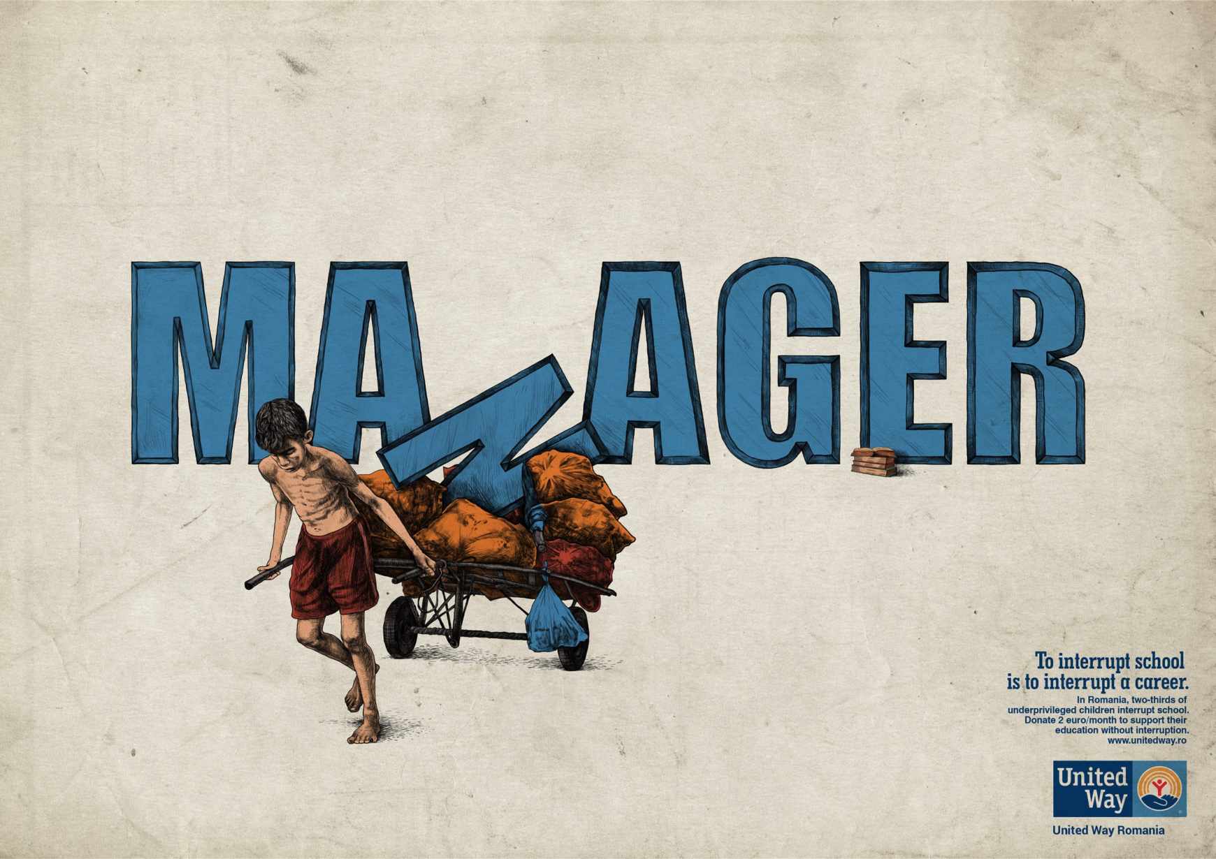 United Way Print Ad - Education Without Interruption - Manager