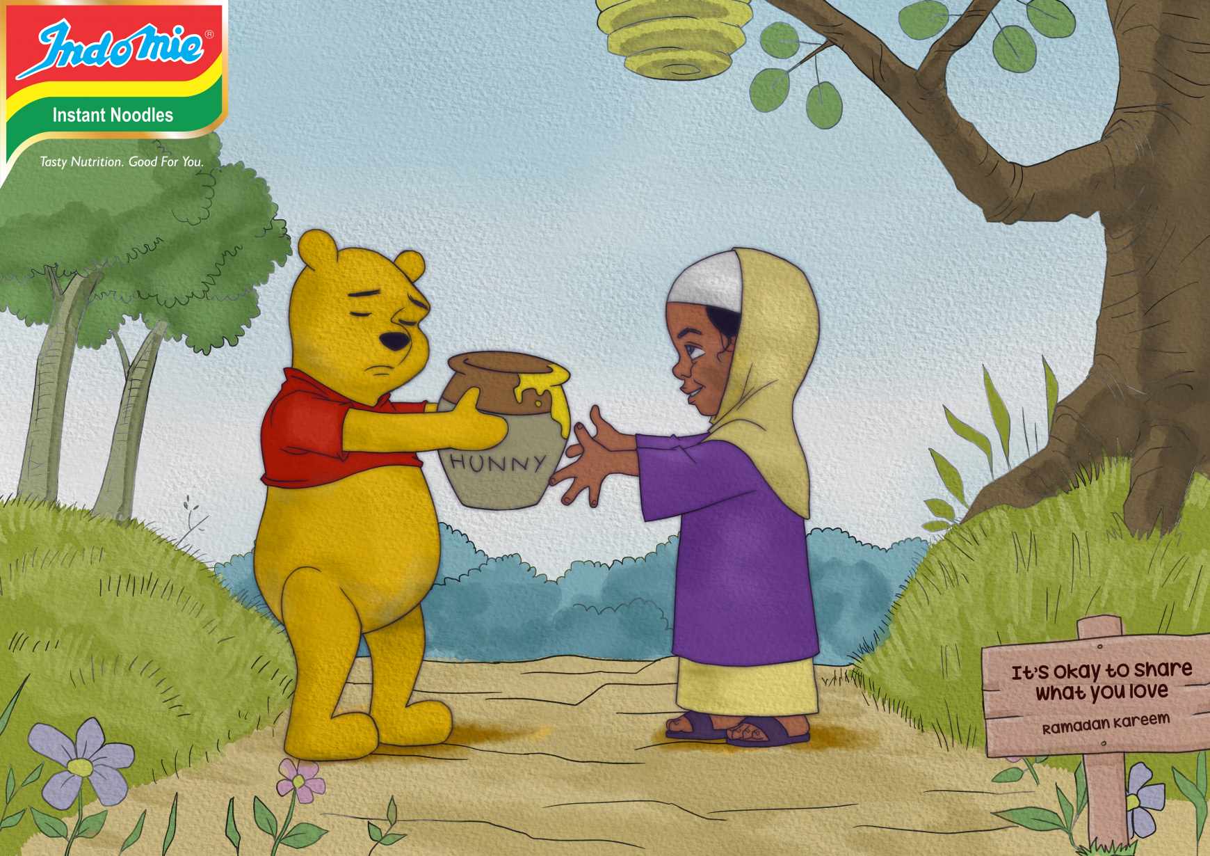 Indomie Noodles Print Ad - Pooh