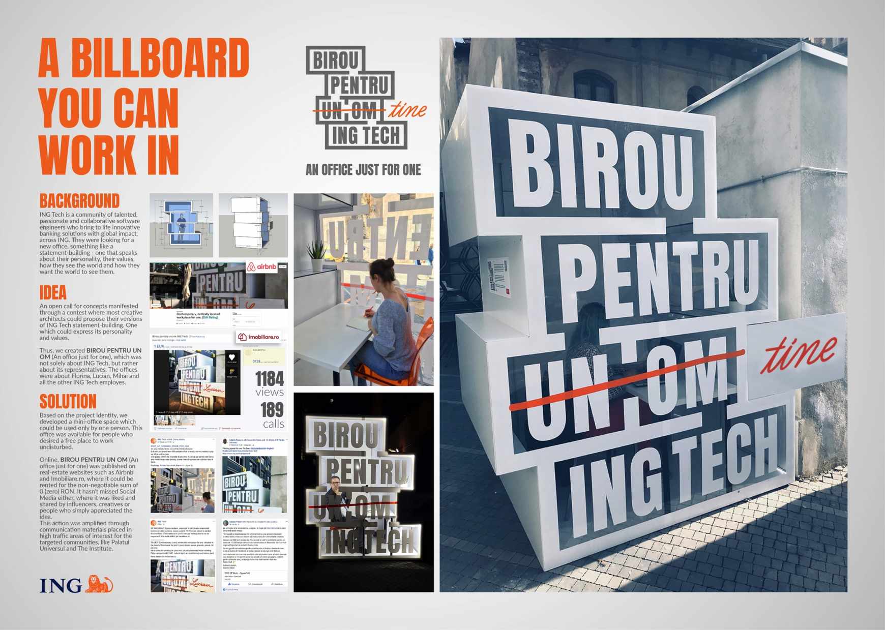 ING Ambient Ad - An Office Just For One 