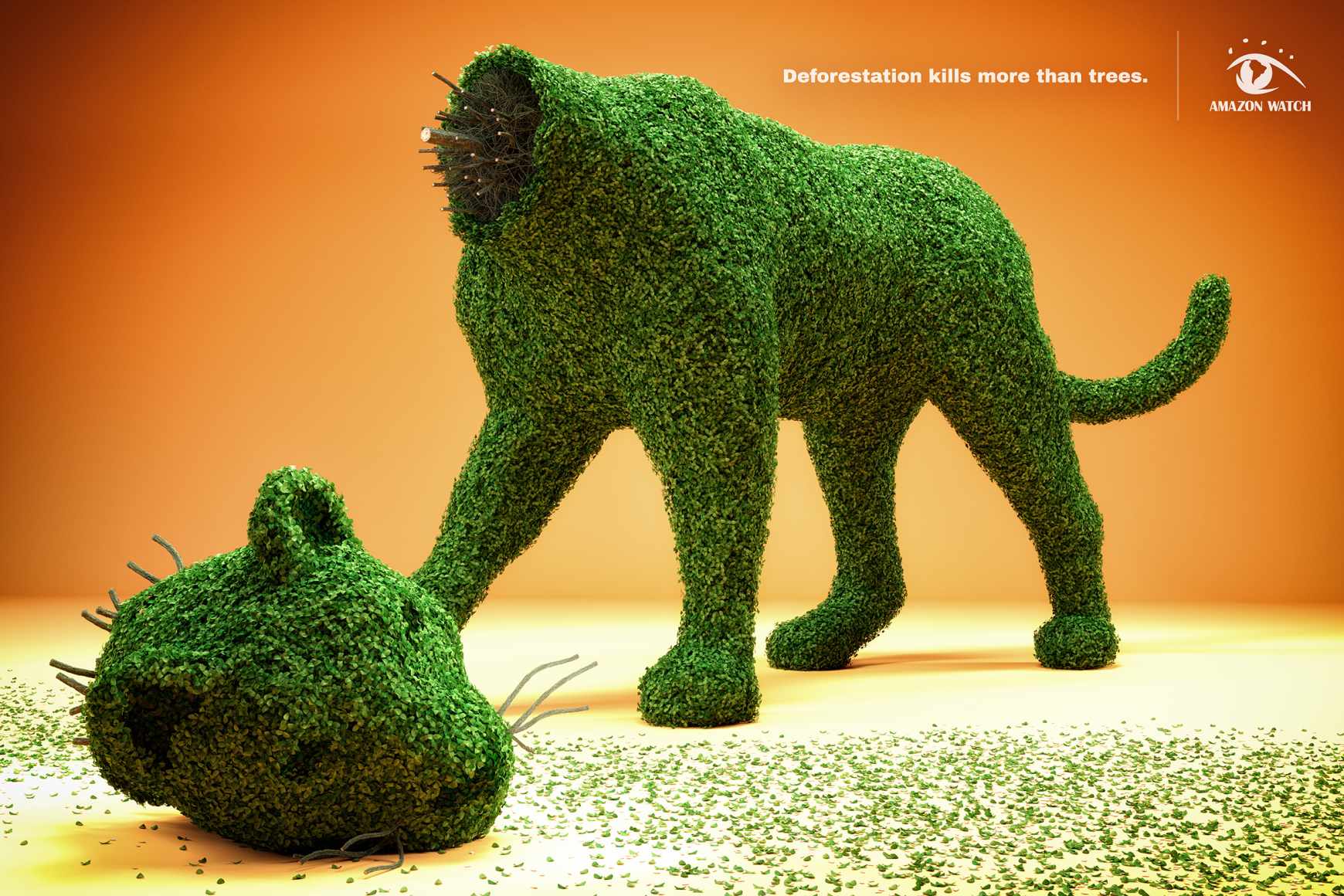 Amazon Watch Print Ad - Topiary Terror - Jaguar 