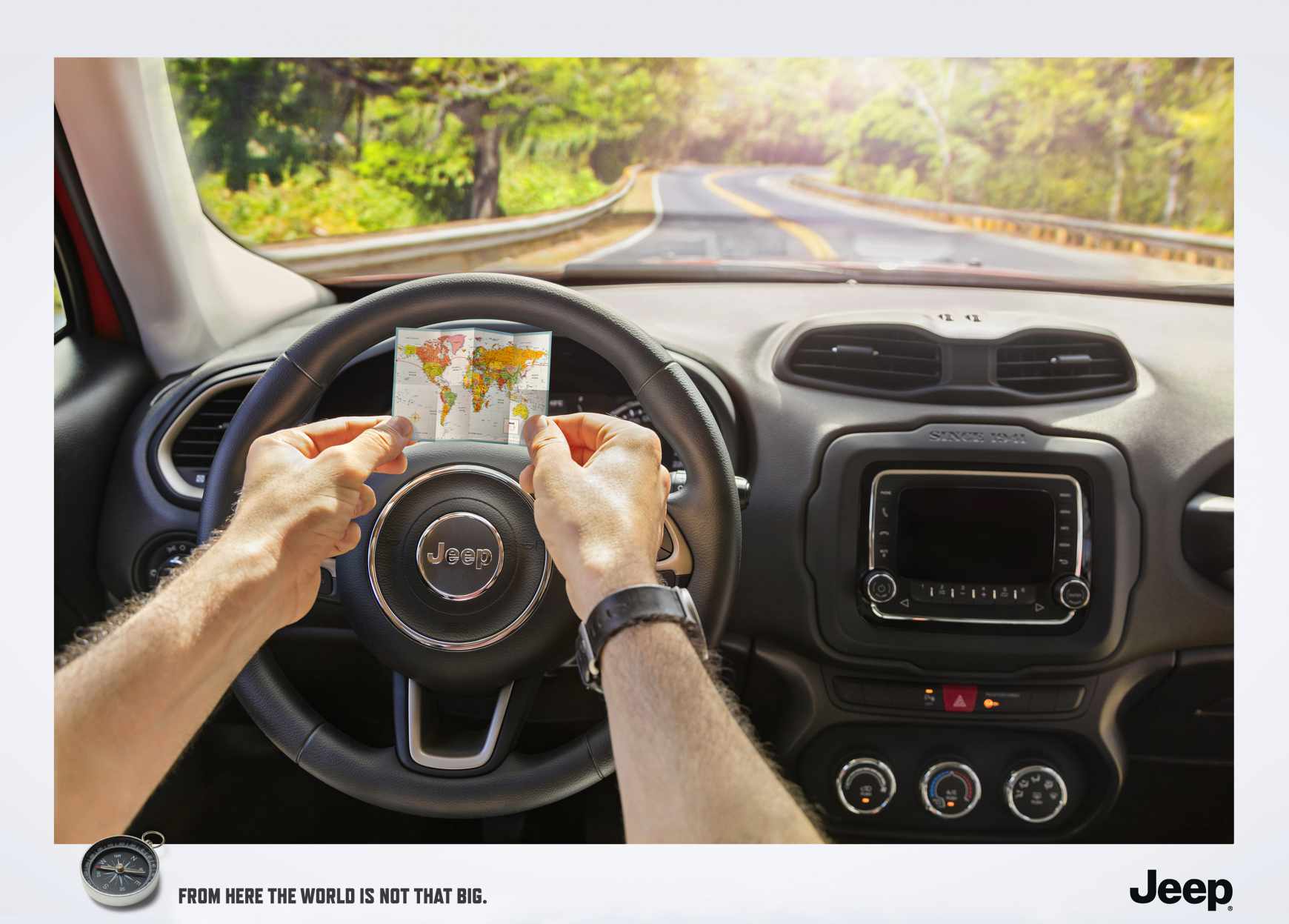 Jeep Print Ad - From Here the World is Not That Big
