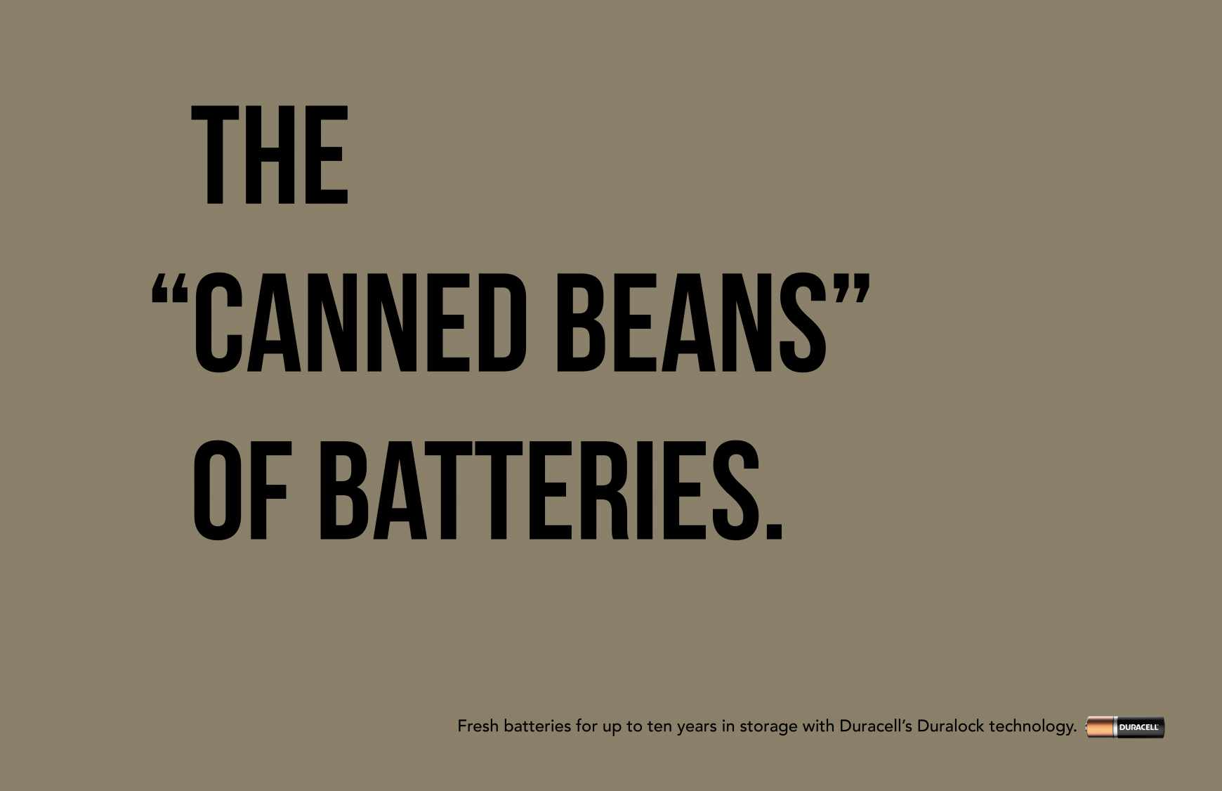 Duracell Print Ad - The “Canned Beans” of Batteries