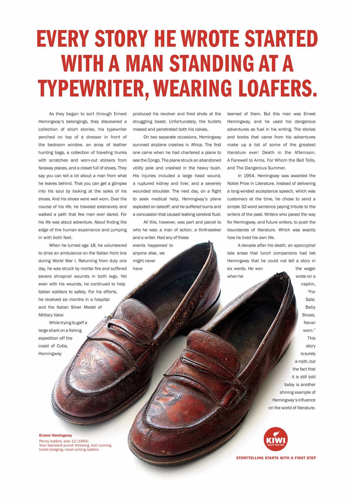 Kiwi Print Ad - Hemingway