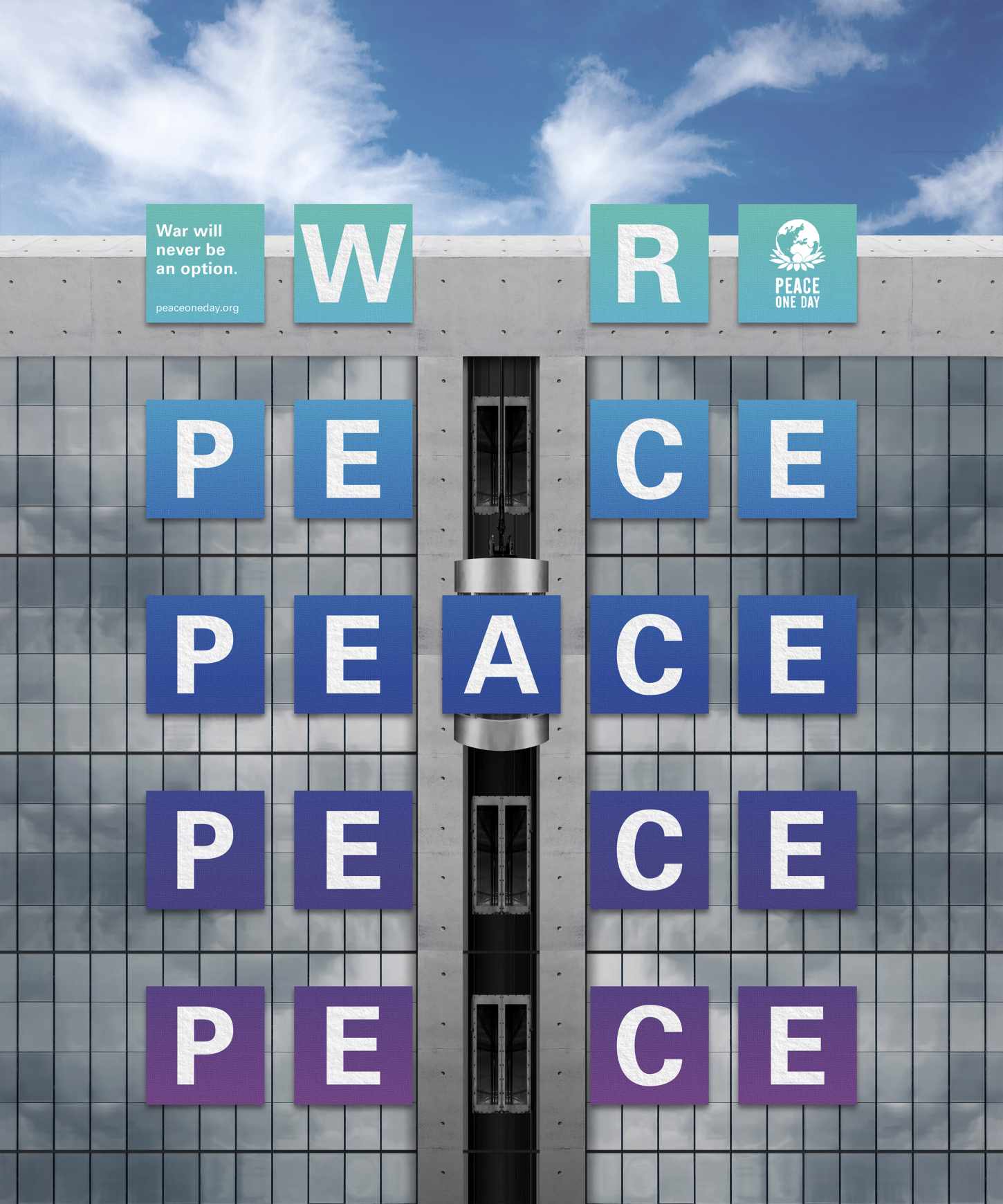 Peace One Day Outdoor Ad - War Will Never be an Option