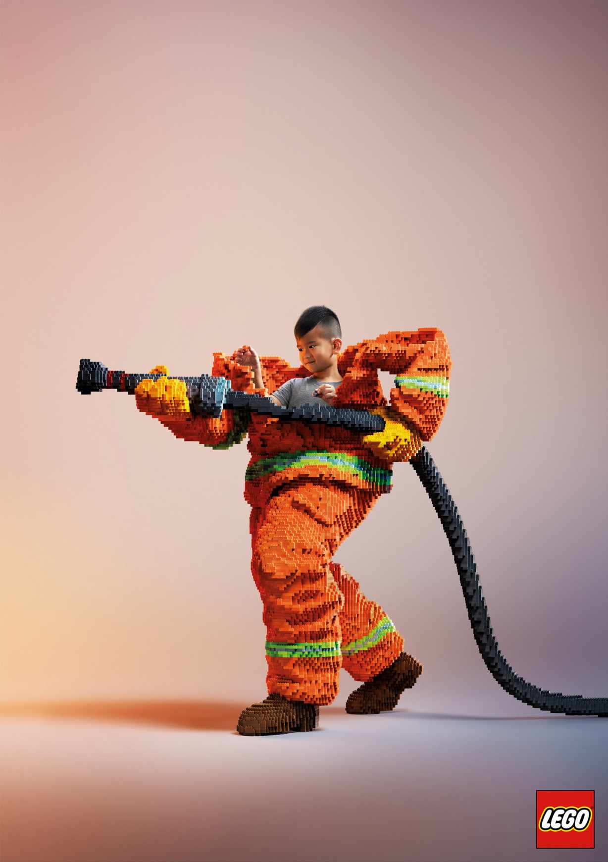 Lego Print Ad - Build the future, Firefighter