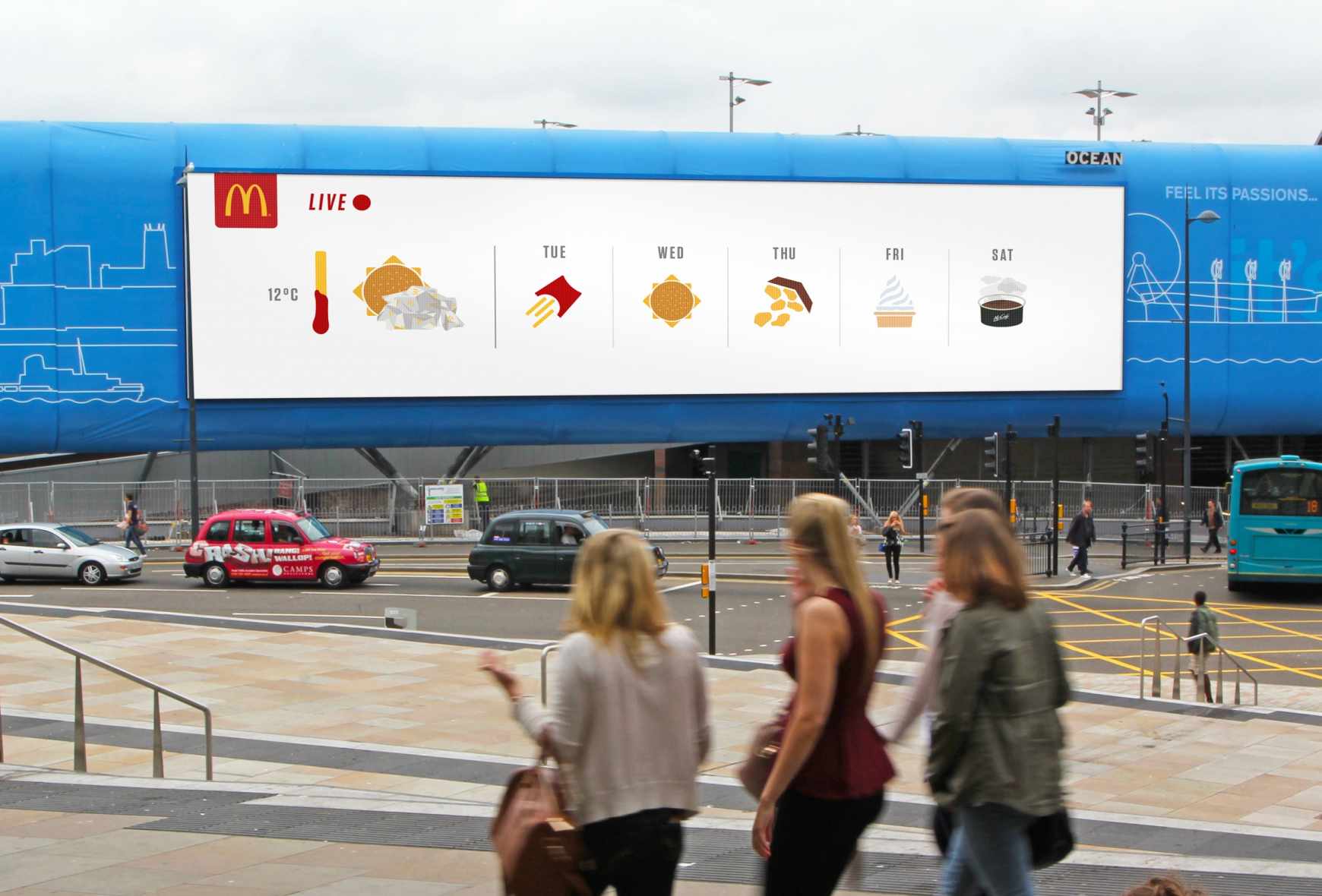 McDonald's Outdoor Ad - Weather-Reactive Outdoor