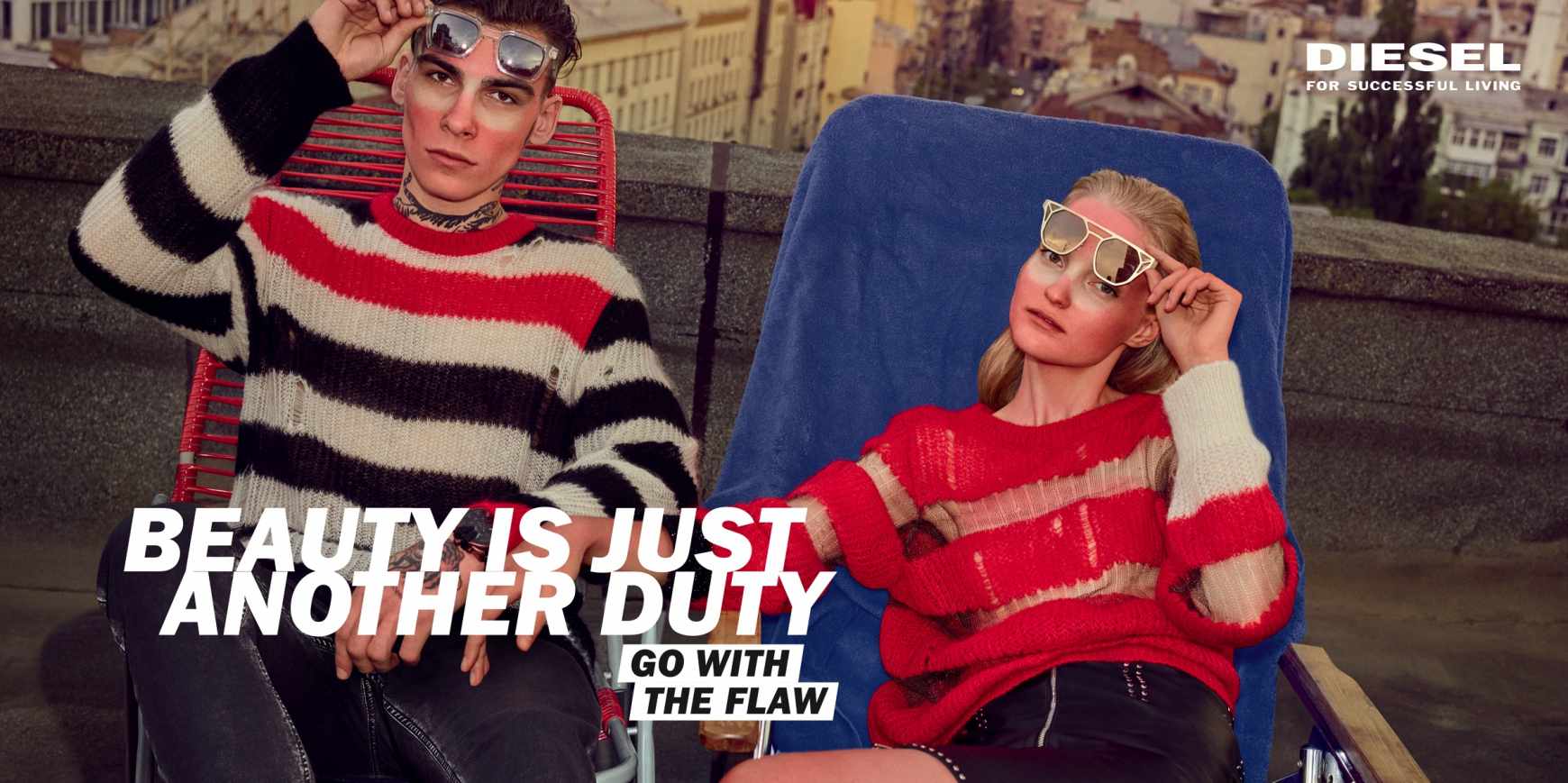 Diesel Print Ad - Go With The Flaw - Sunburn