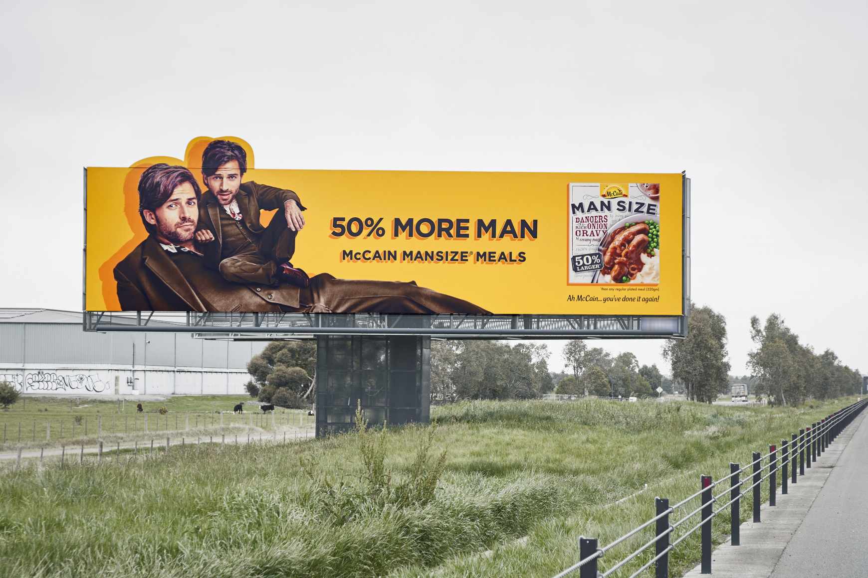 McCain Foods Outdoor Ad - 50% More Man - Suit 
