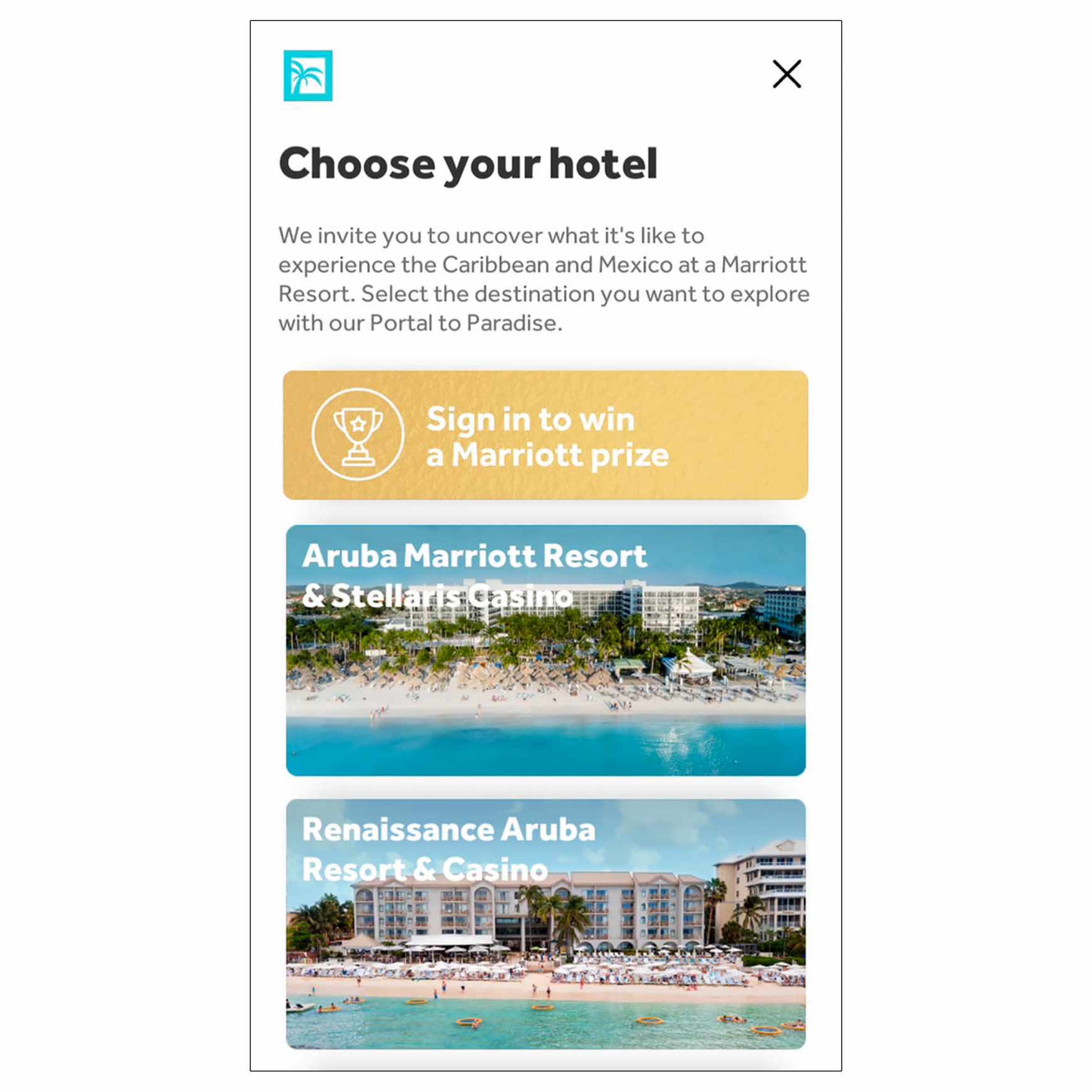 Marriott Integrated Ad - Portal to Paradise by Marriott