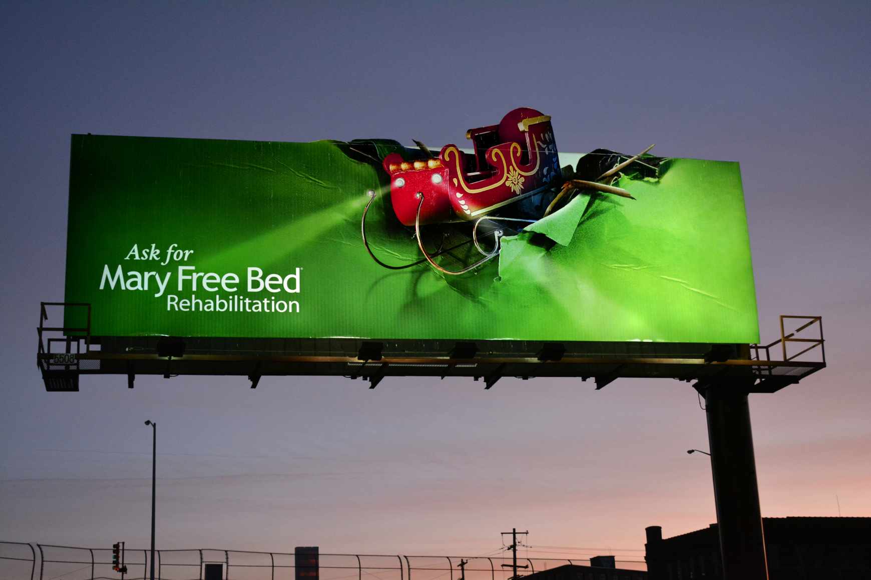 Mary Free Bed Rehabilitation Hospital Outdoor Ad - Mary Free Bed Sleigh