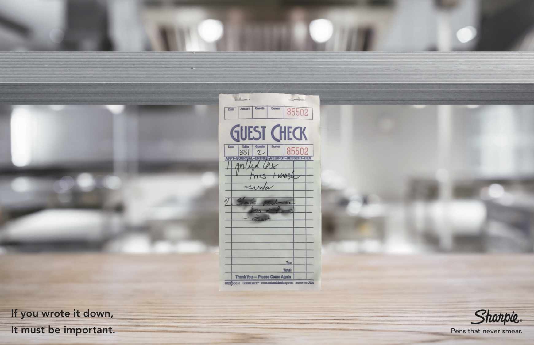 Sharpie Print Ad - Guest Check 