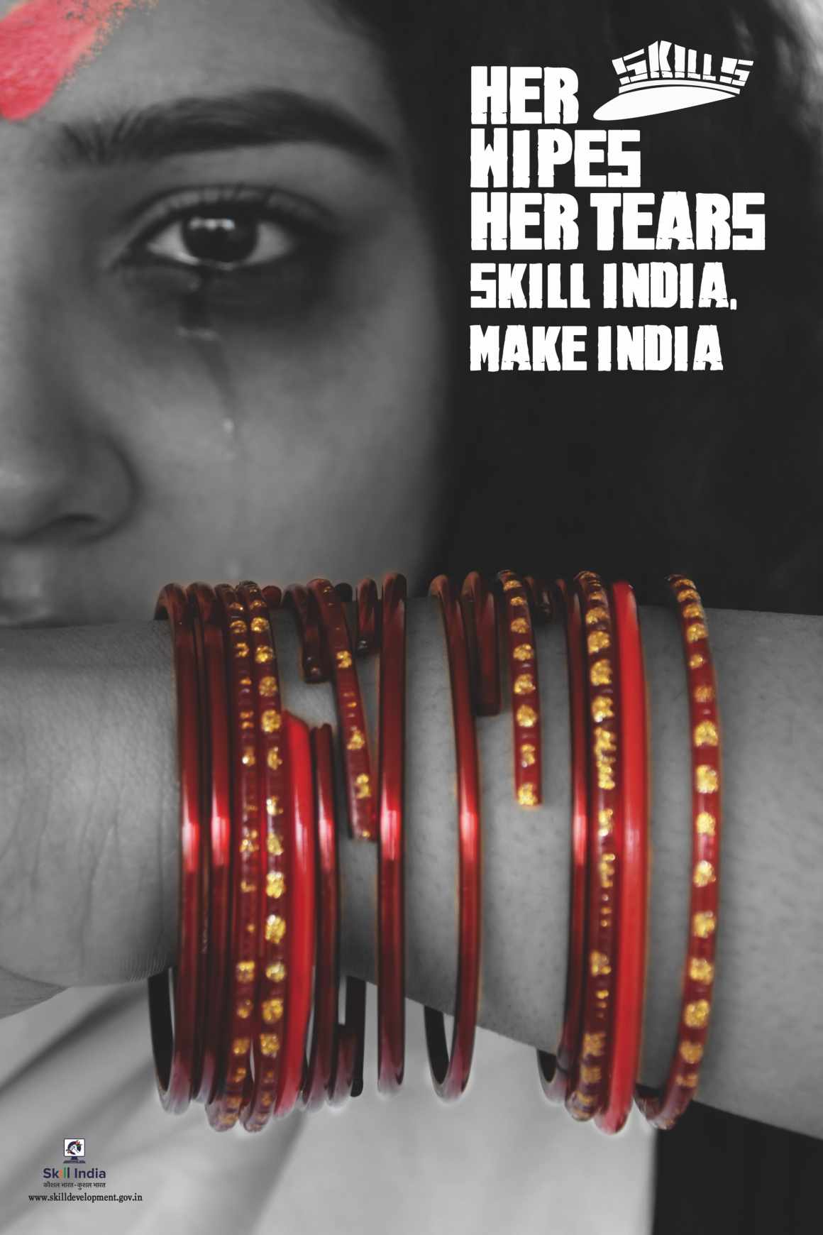 Skill India Print Ad - Her Skills Wipes Her Tears, 2