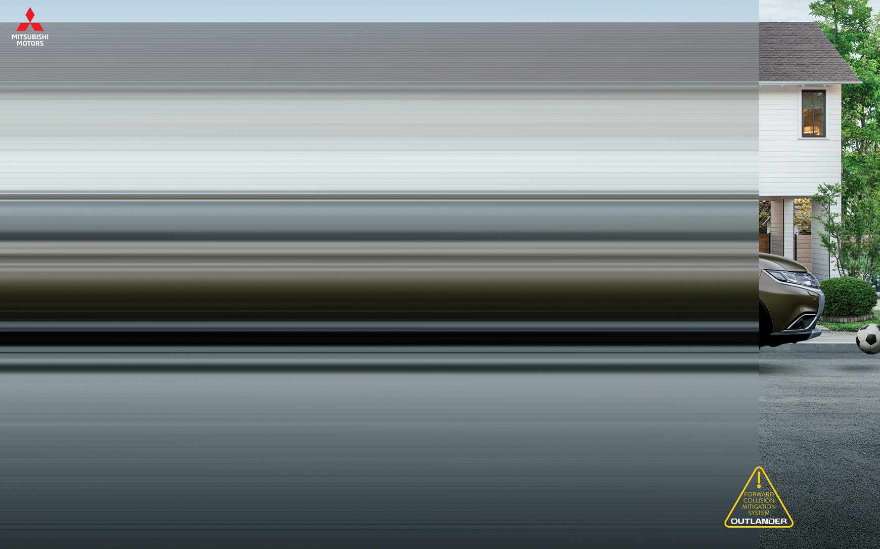 Mitsubishi Print Ad - Forward Collision Mitigation System, 2