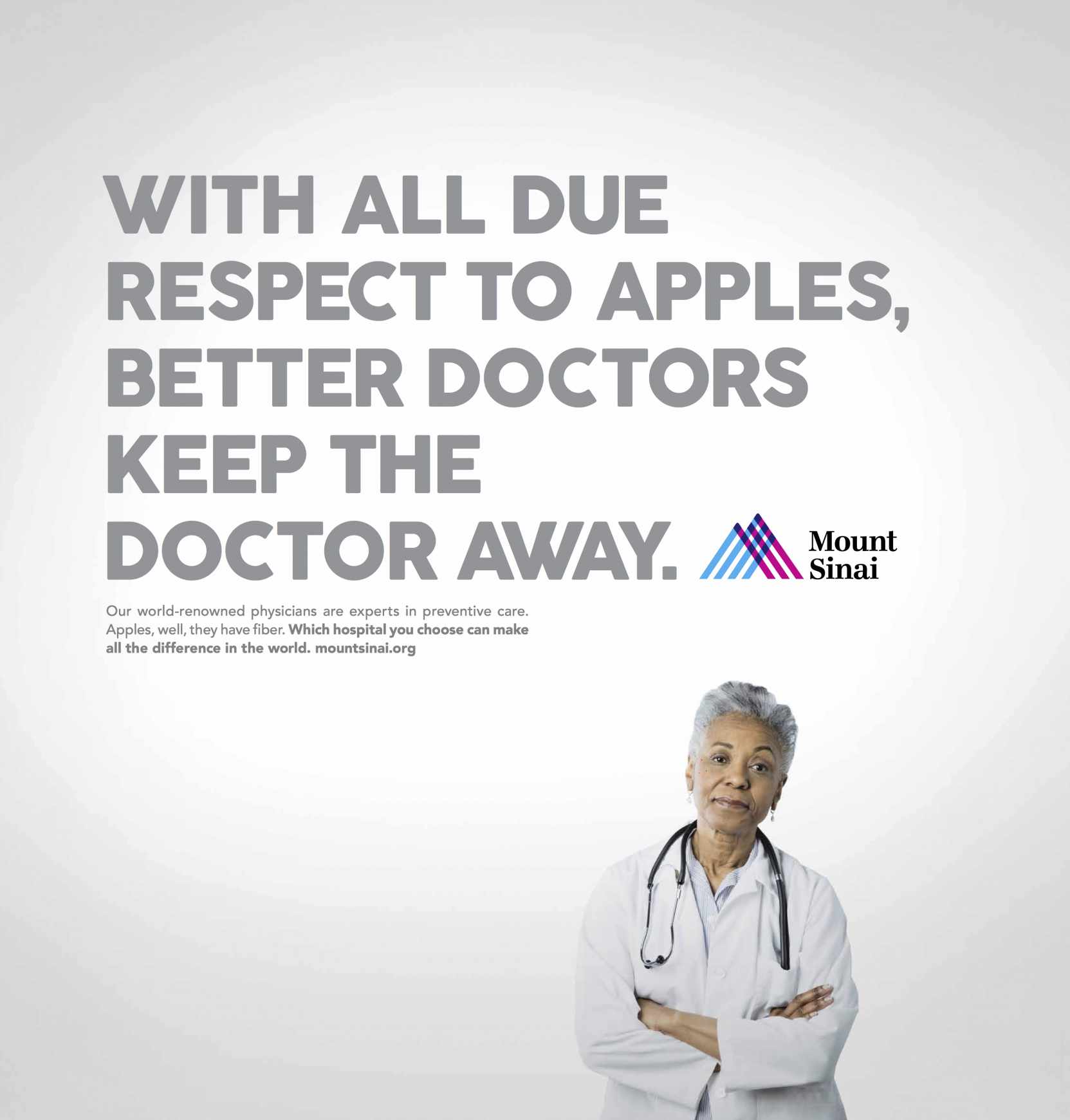 Mount Sinai Print Ad - Keep The Doctor Away