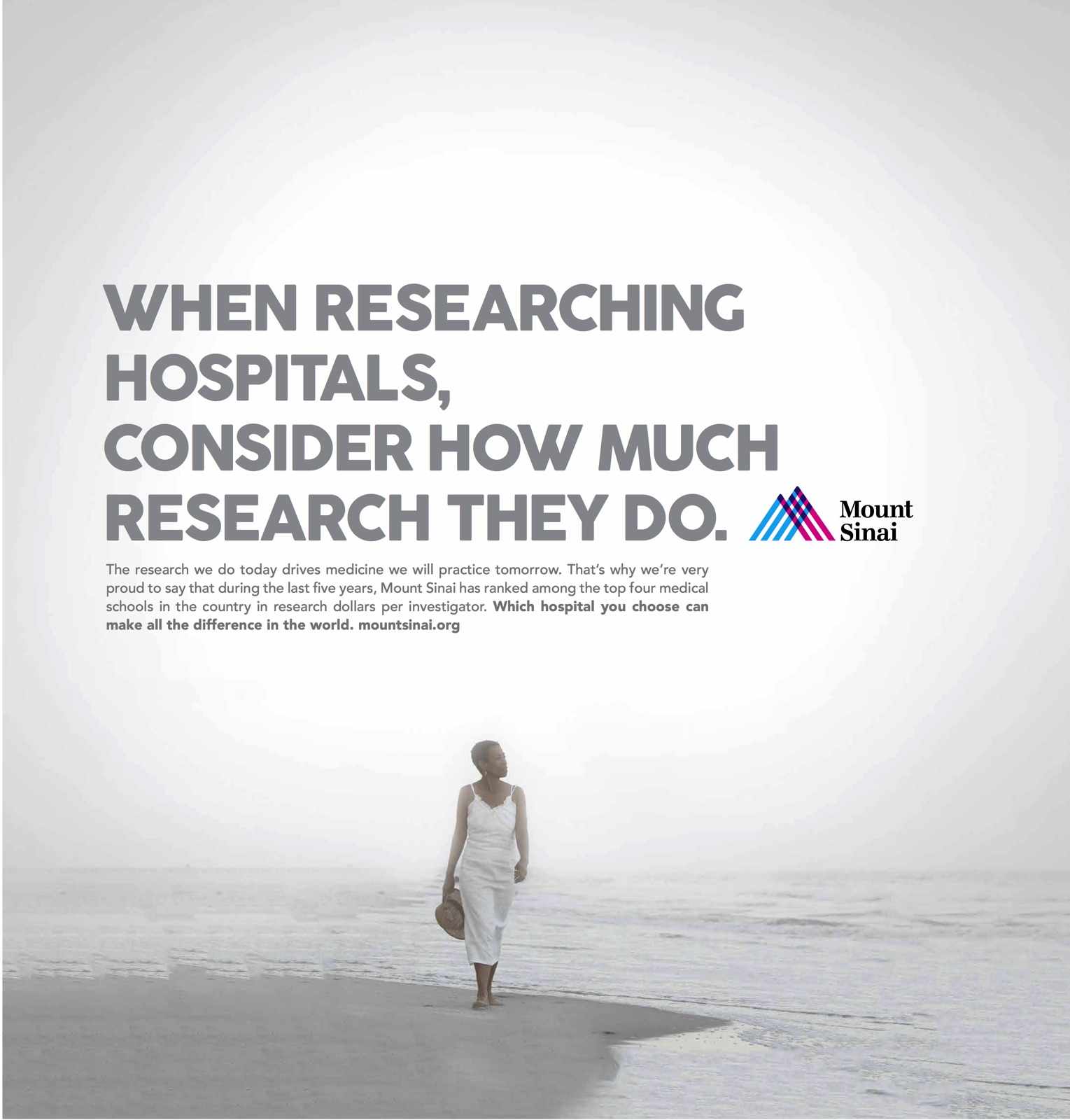 Advertisement by Devito/Verdi, United States Mount Sinai Print Ad - Research