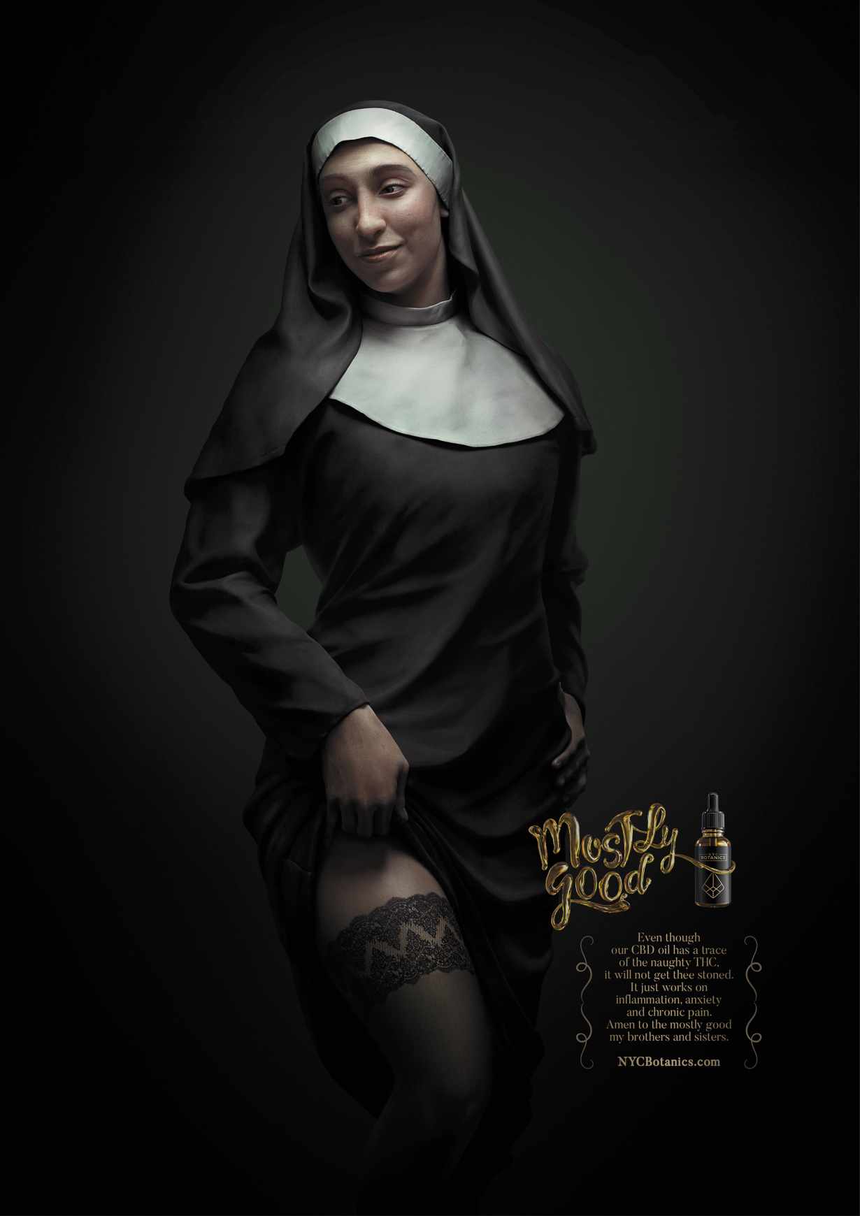 NYC Botanics Print Ad - Mostly Good - Naughty Nun 