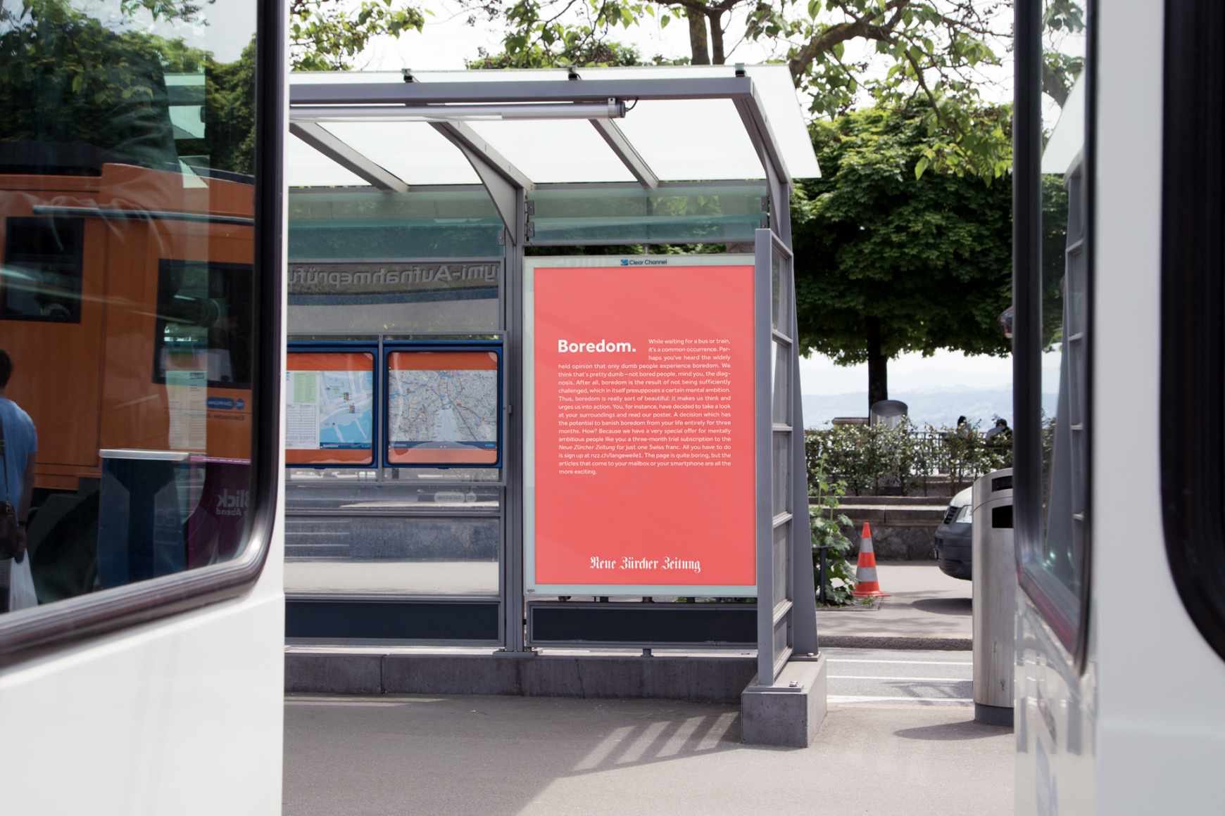 Neue Zürcher Zeitung Outdoor Ad - Boredom