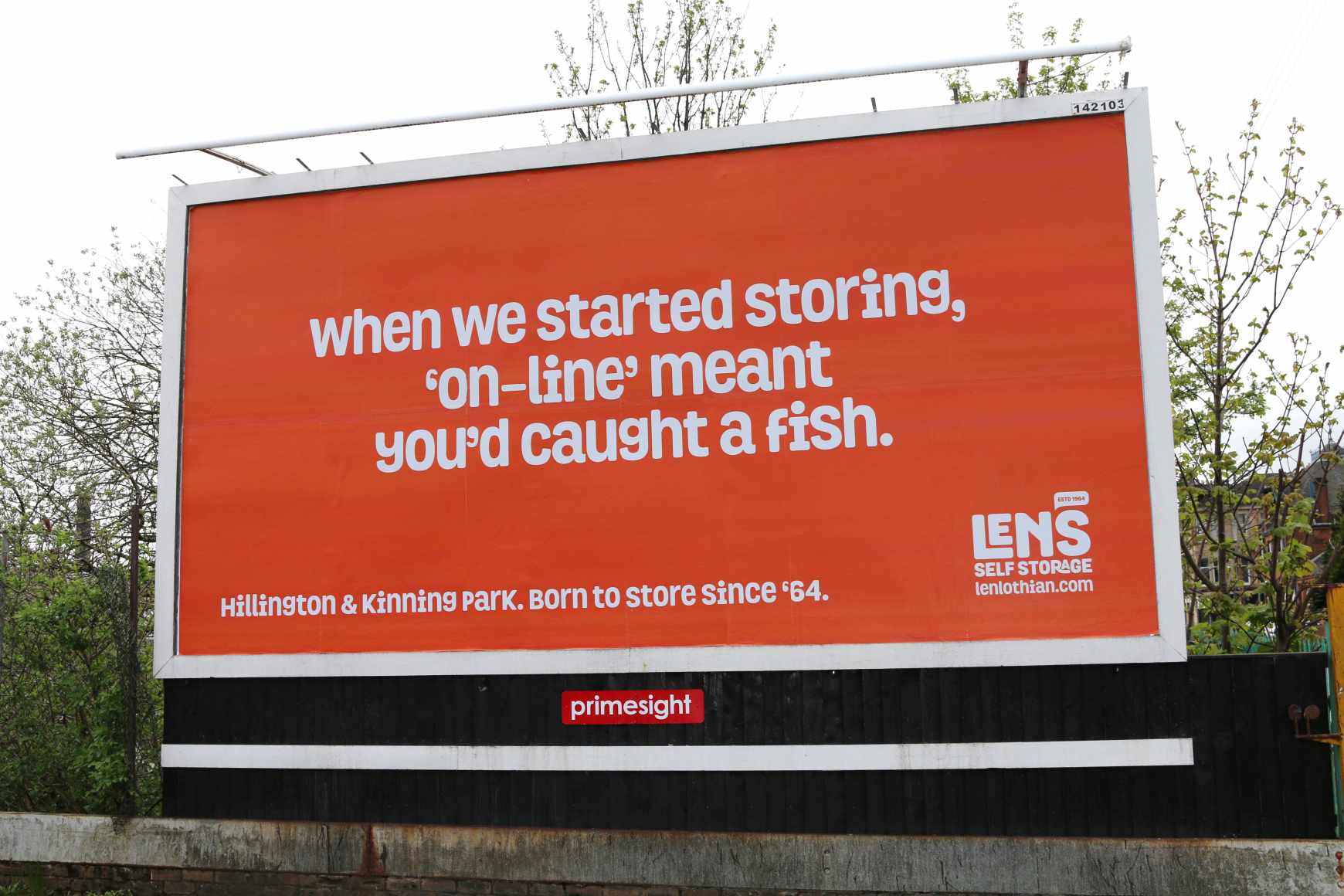 Len’s Self Storage Outdoor Ad - Born To Store Since ‘64