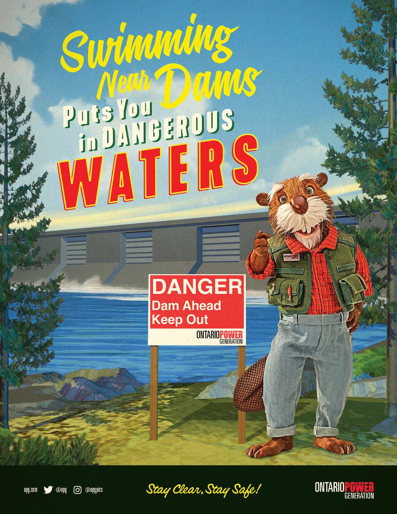 Ontario Power Generation Print Ad - Swimming 