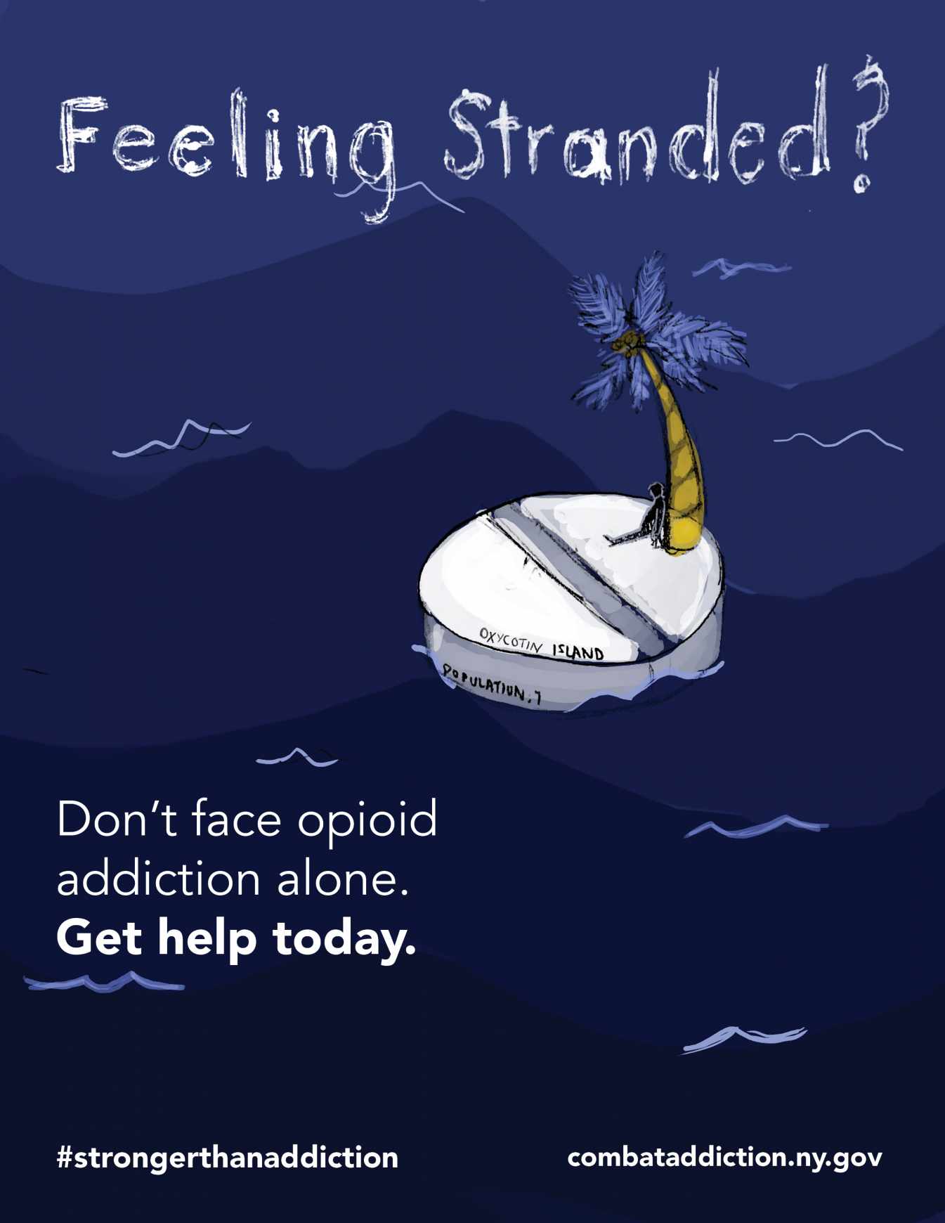 Combat Addiction Print Ad - Feeling Stranded?