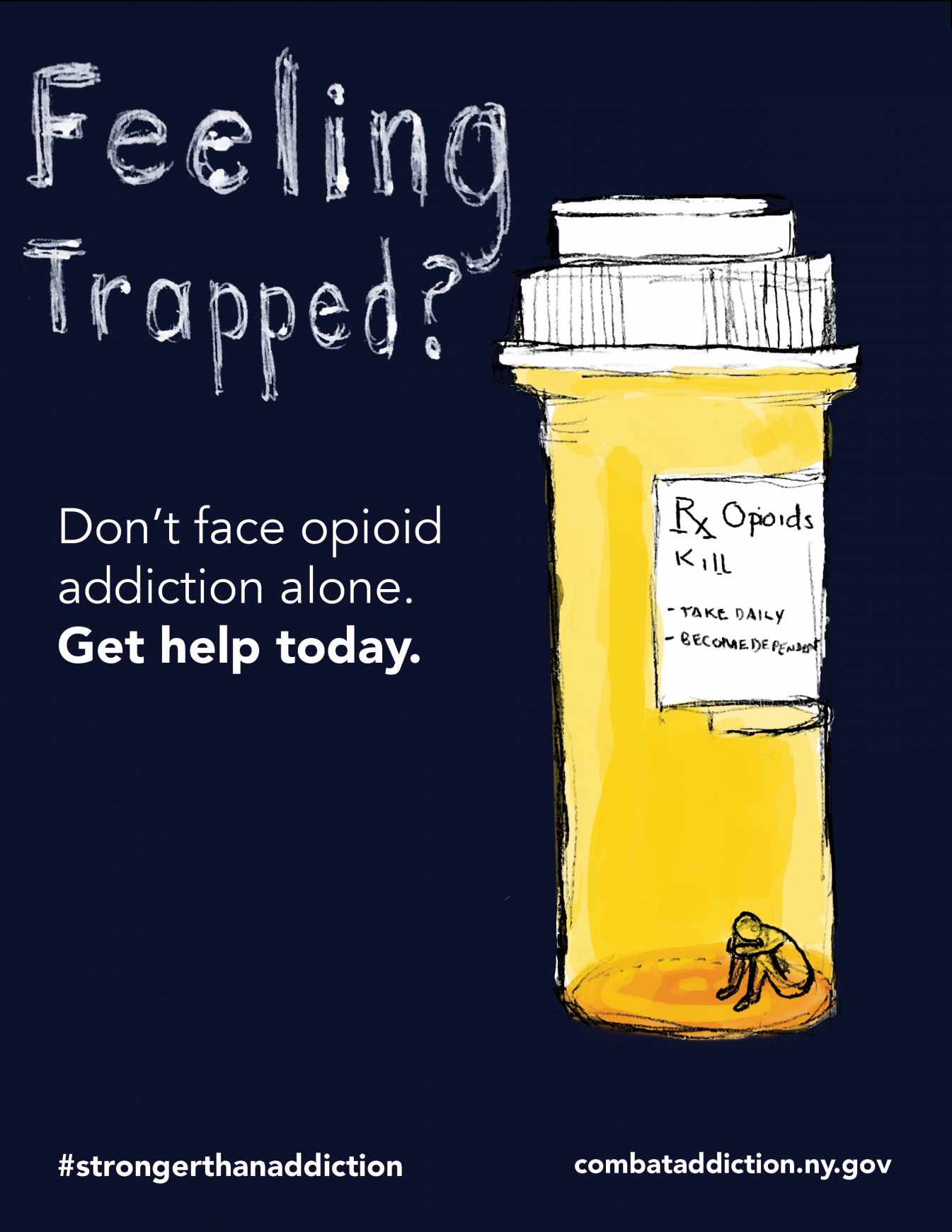 Combat Addiction Print Ad - Feeling Trapped? 