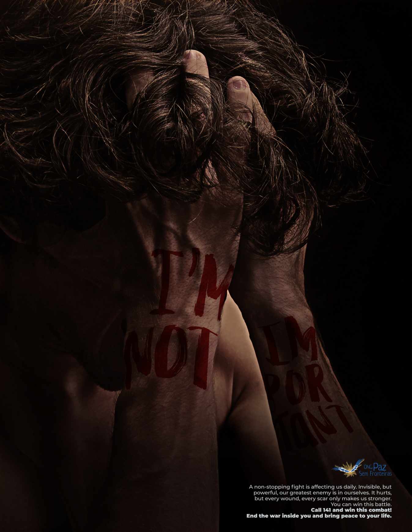 Advertisement by Universidade de Fortaleza, Brazil ONG Paz Sem Fronteiras Print Ad - I'm Not Important