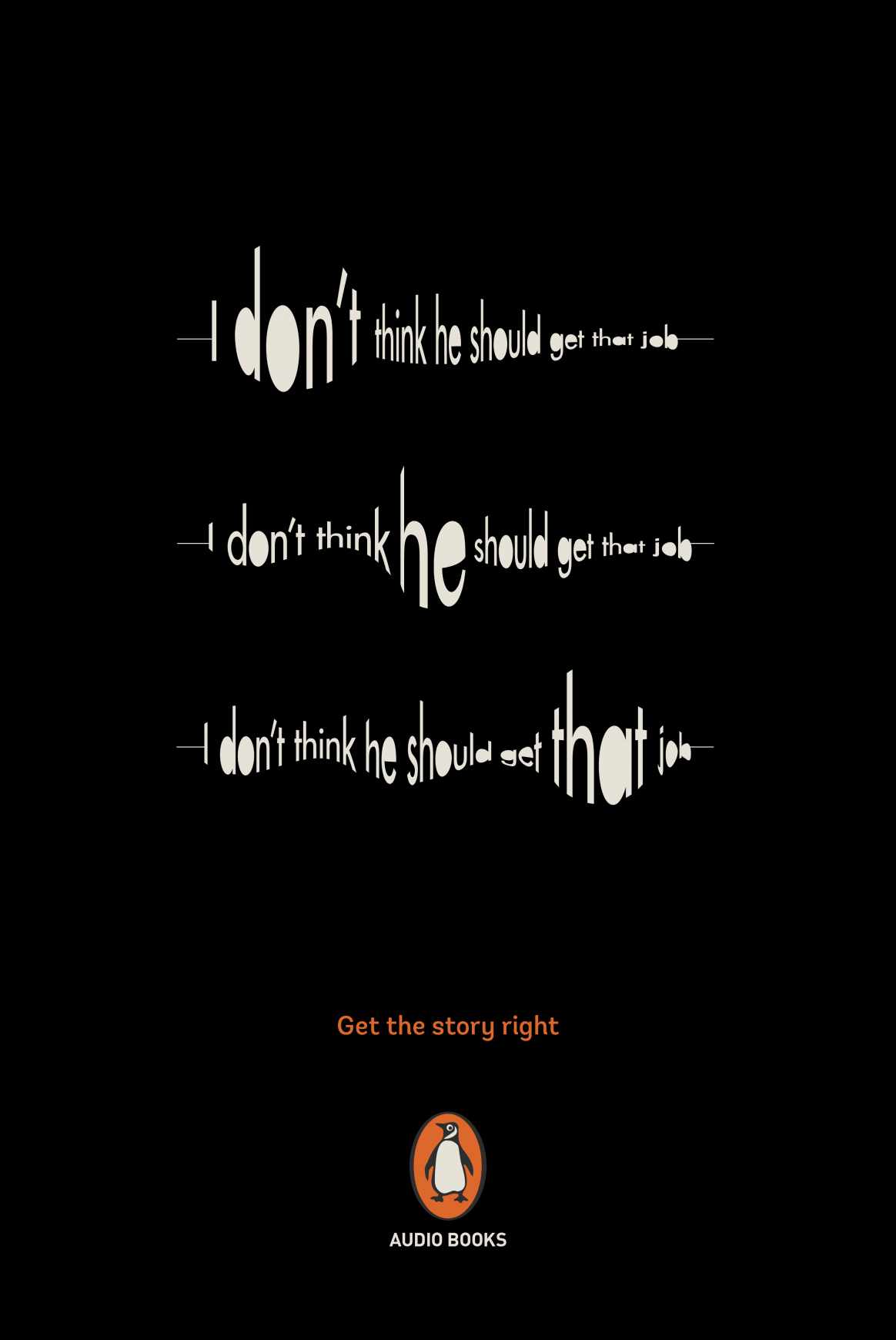 Penguin Print Ad - Get the Story Right, 3
