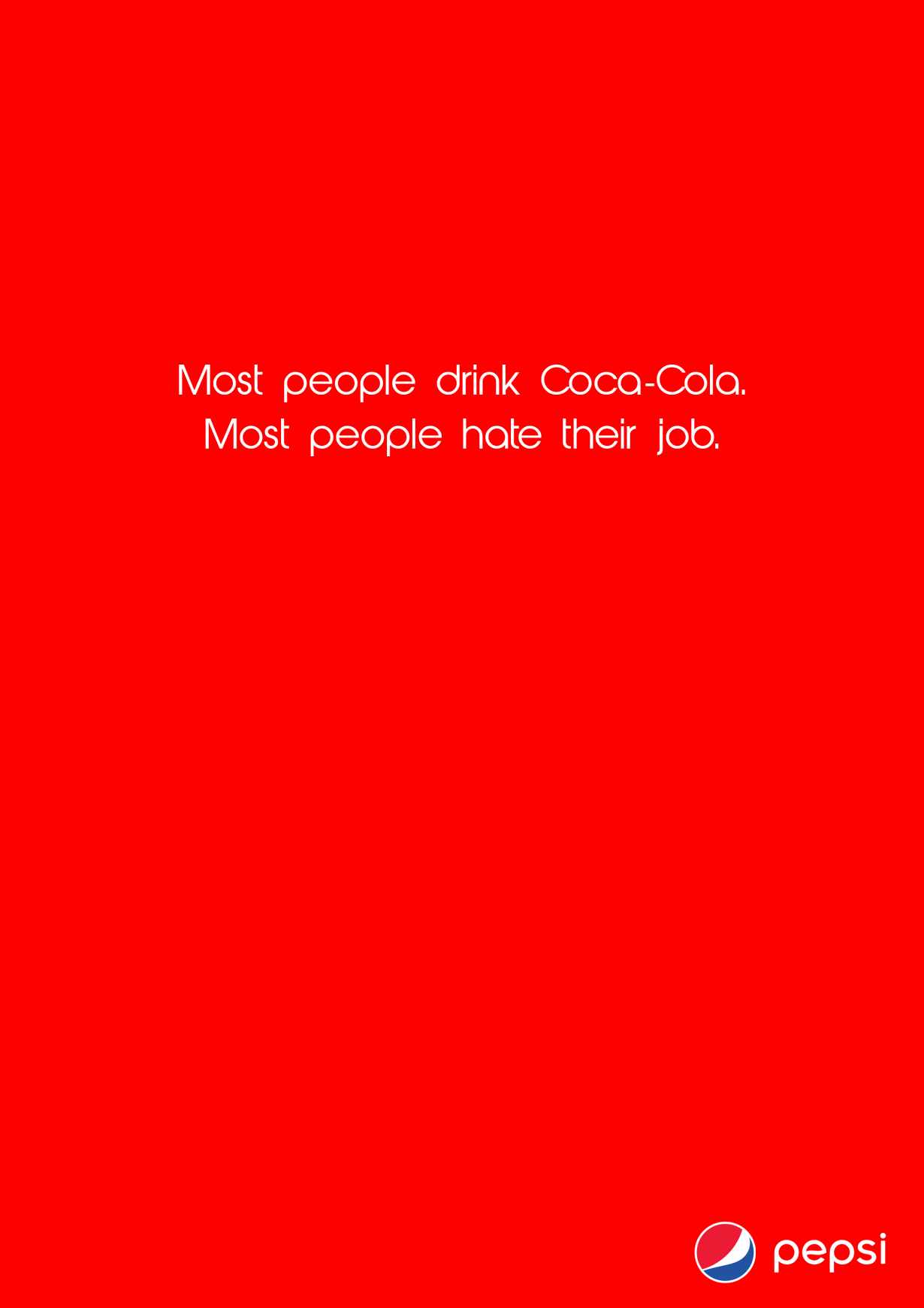 Pepsi Print Ad - Most People Drink Coca-Cola, 1 