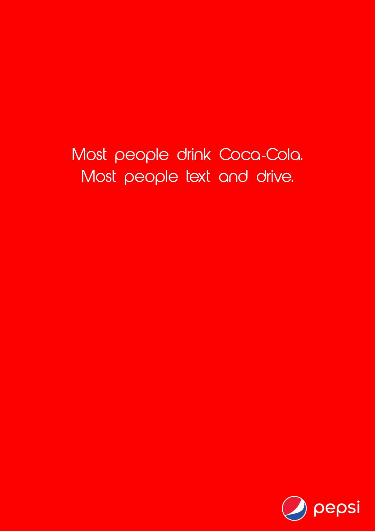 Pepsi Print Ad - Most People Drink Coca-Cola, 2 