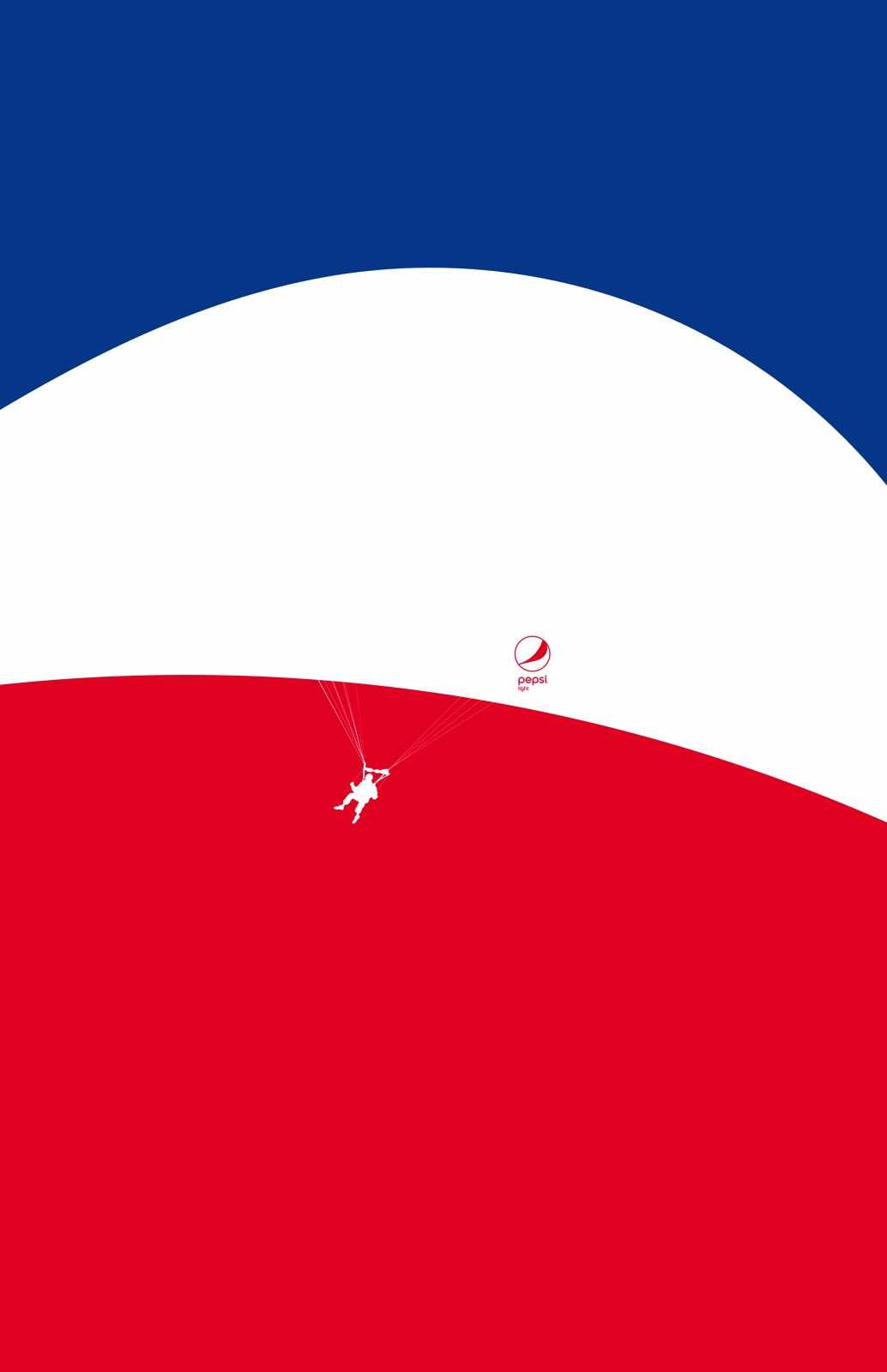 Pepsi Print Ad - Feel Light - Parachute 
