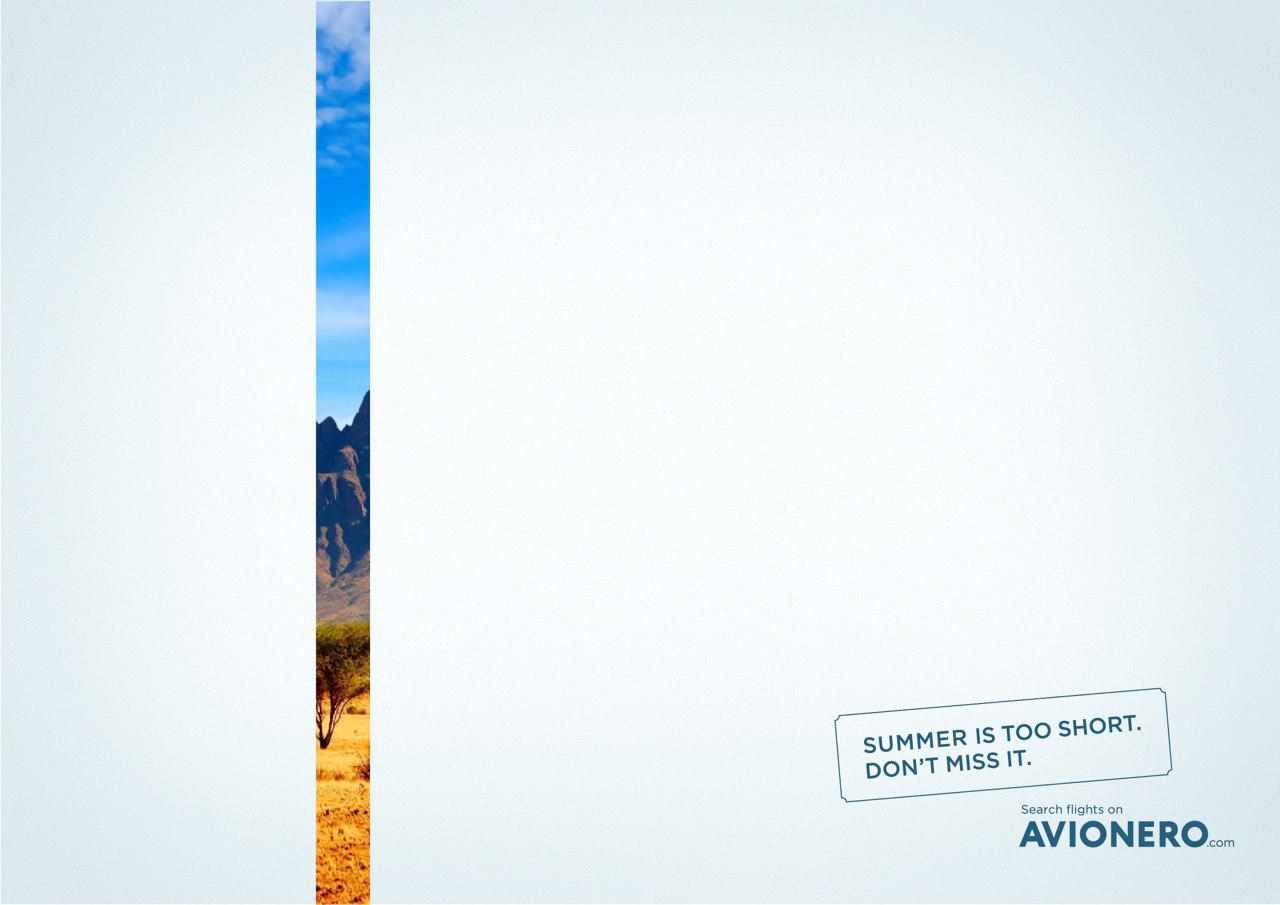 Avionero Print Ad - Summer is too short