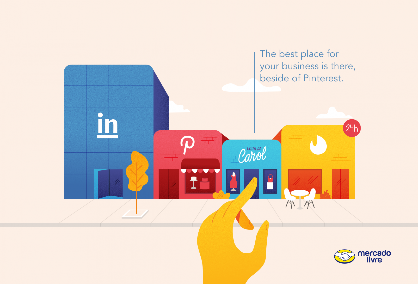 Mercado Livre Print Ad - Beside of Pinterest