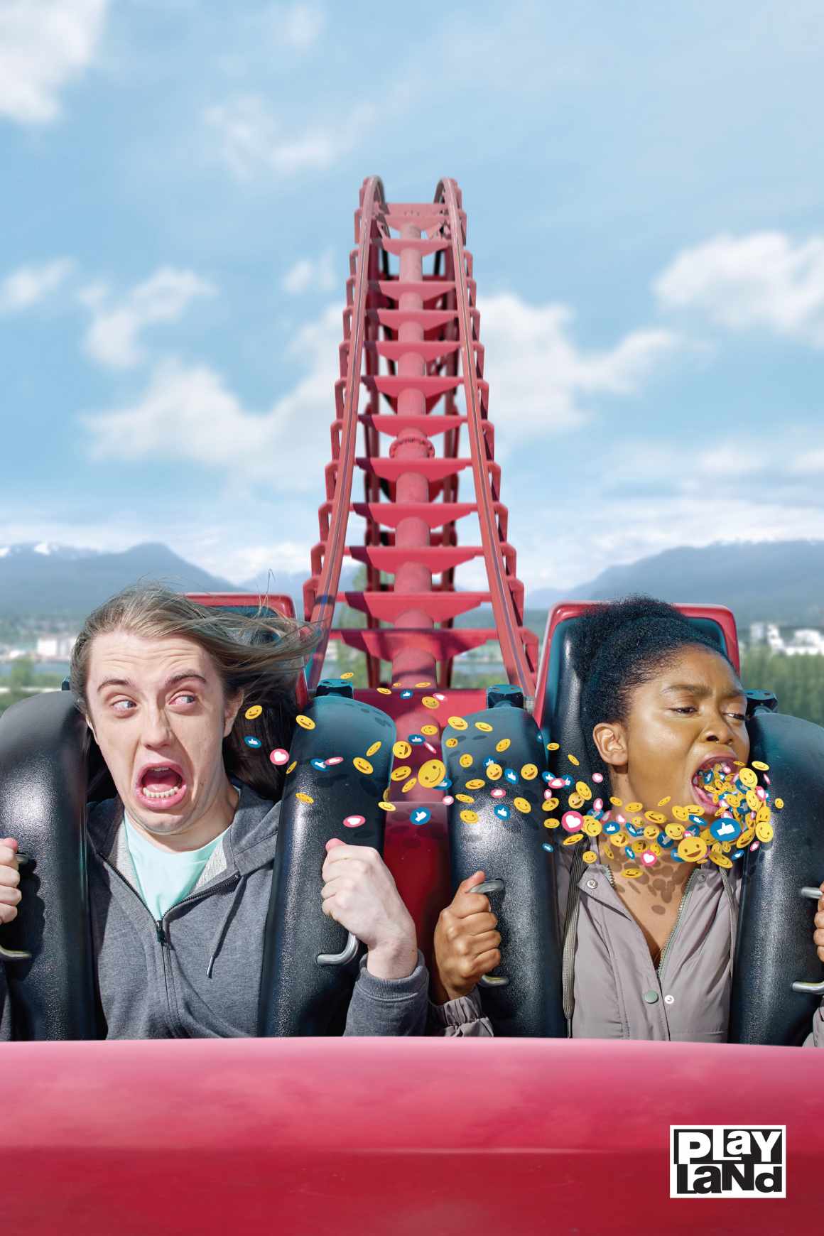 Playland Outdoor Ad - Too Much Fun - Corkscrew