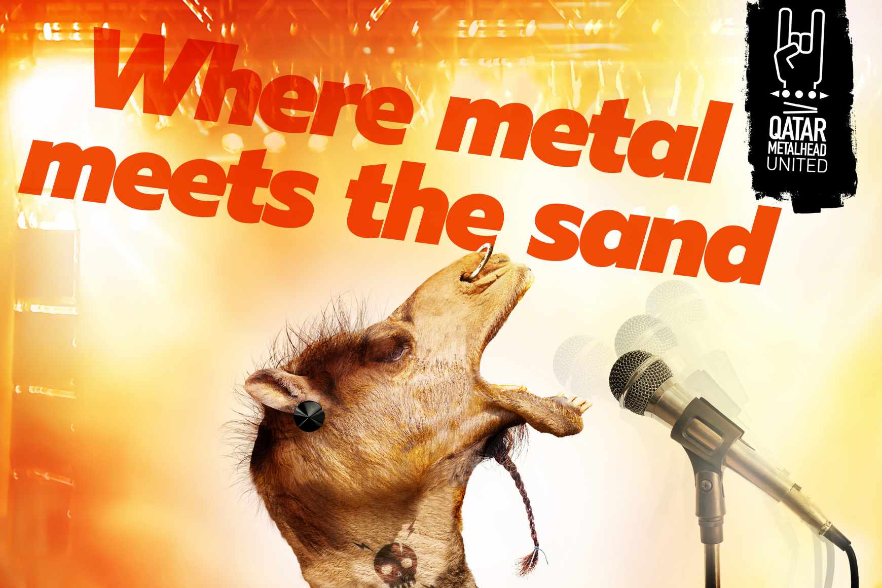 Qatar Metalhead United Print Ad - Where Metal Meets the Sand