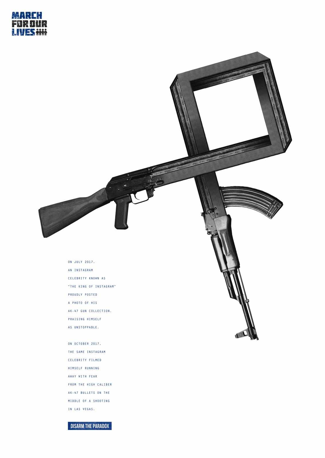 Advertisement by MullenLowe, Colombia March For Our Lives Print Ad - Paradoxes - Dan Bilzerian